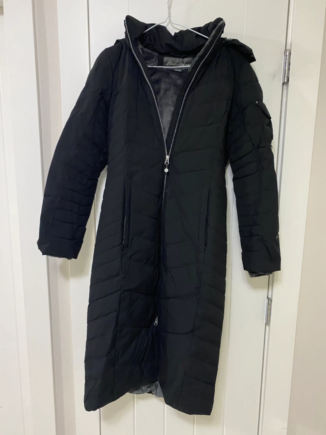 Eddie Bauer Black Down Parka Coat
