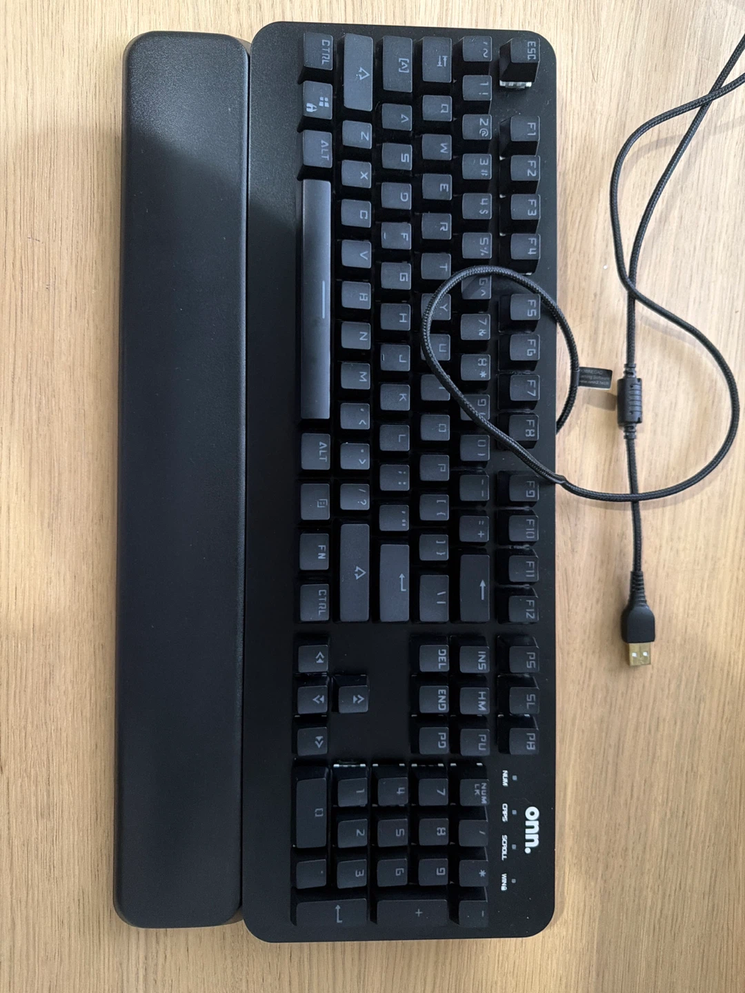 Onn. RGB Mechanical Gaming Keyboard with Wrist Rest