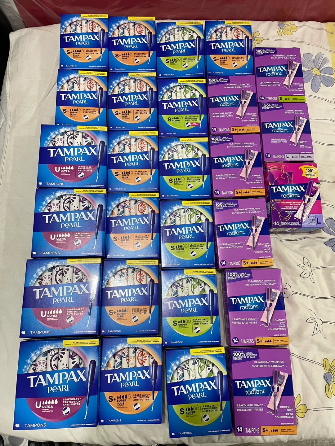 Tampax Pearl & Radiant Tampons Assorted Sizes