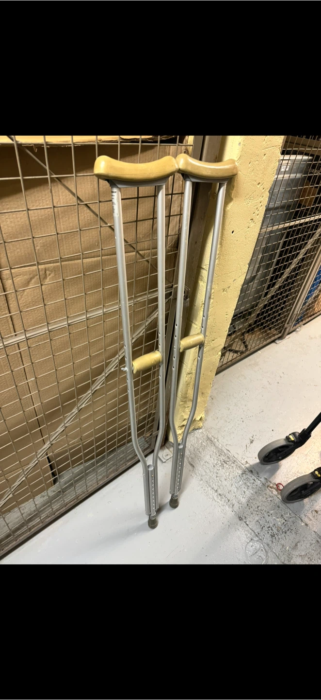Pair of Adjustable Crutches