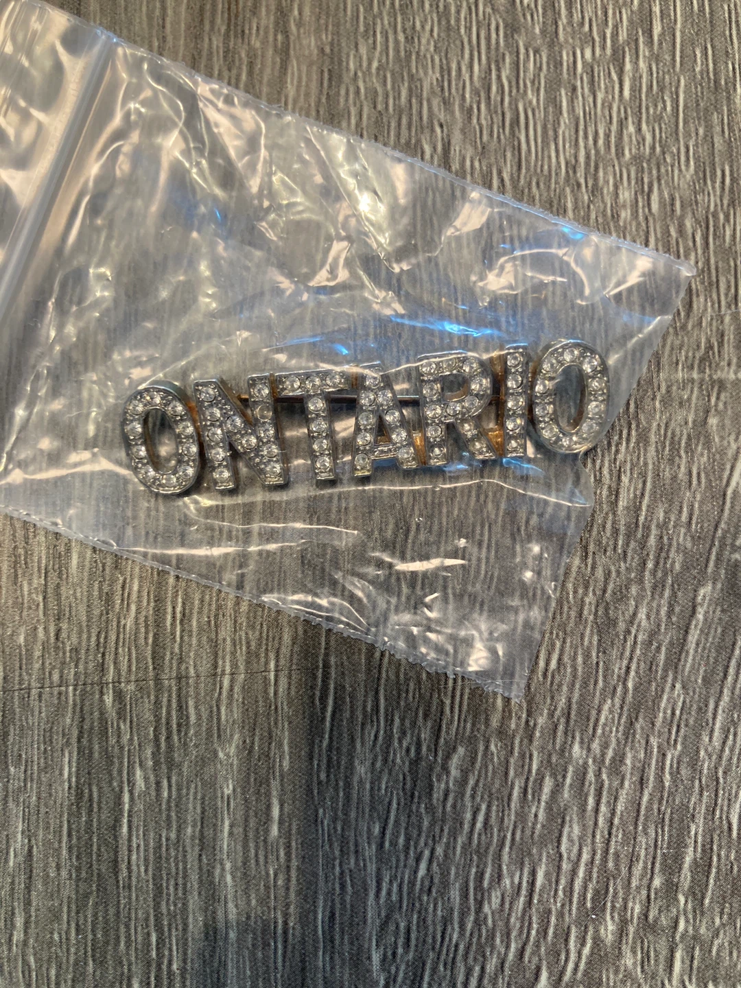 Ontario Brooch - Rhinestone and Gold Tone