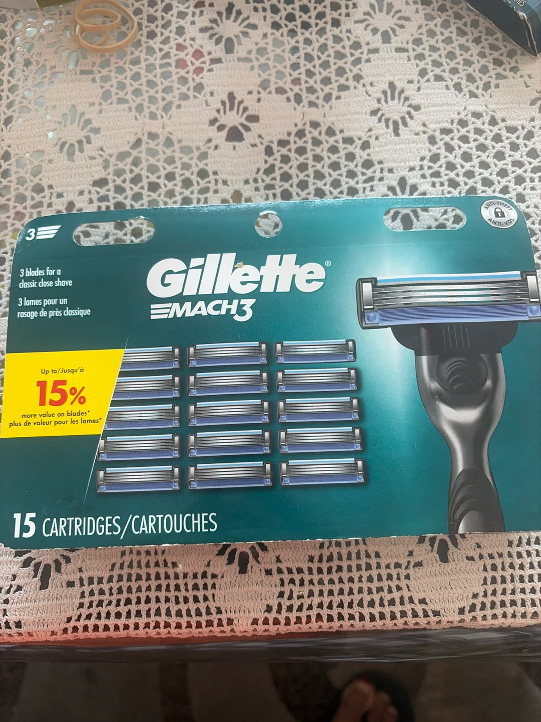 Gillette Mach3 Cartridges - 15 Count
