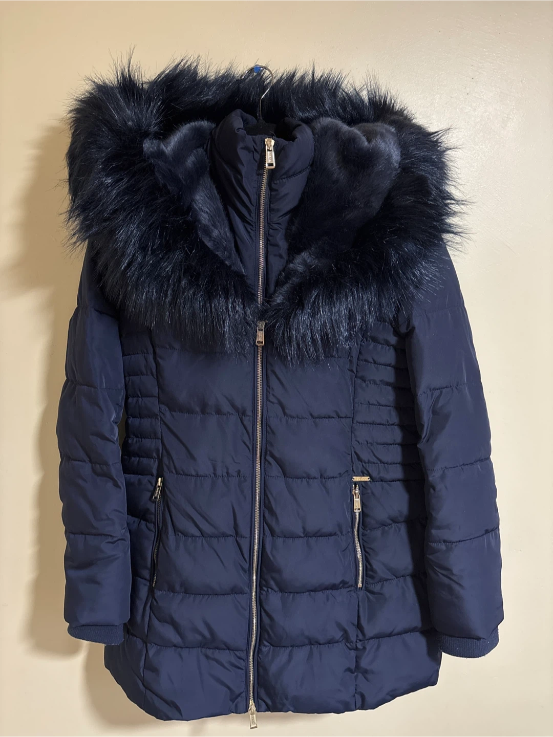 Guess Navy Blue Yoko Hooded Parka