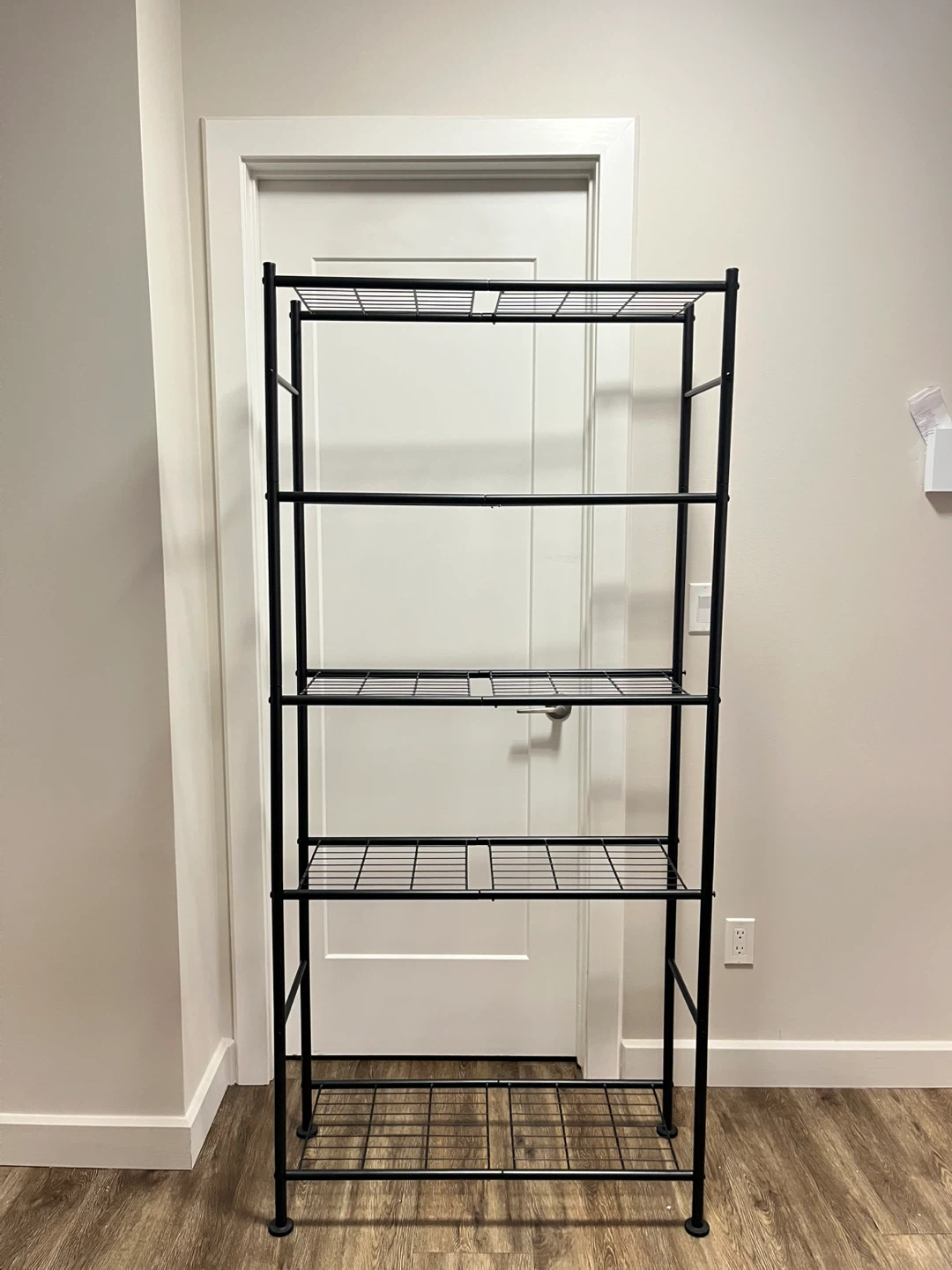 Black 5-Tier Metal Wire Shelf Unit
