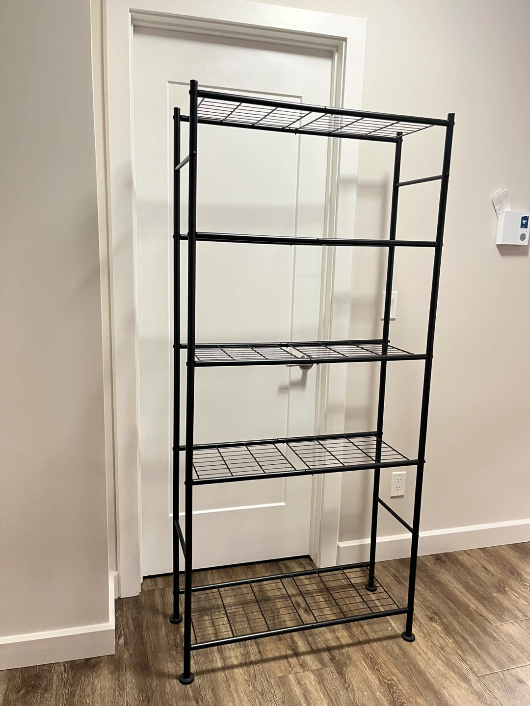 Black 5-Tier Metal Wire Shelf Unit - photo 2