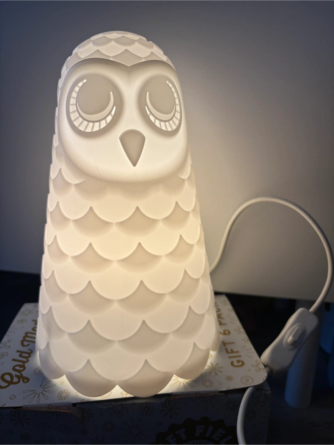 White Owl Night Light Lamp