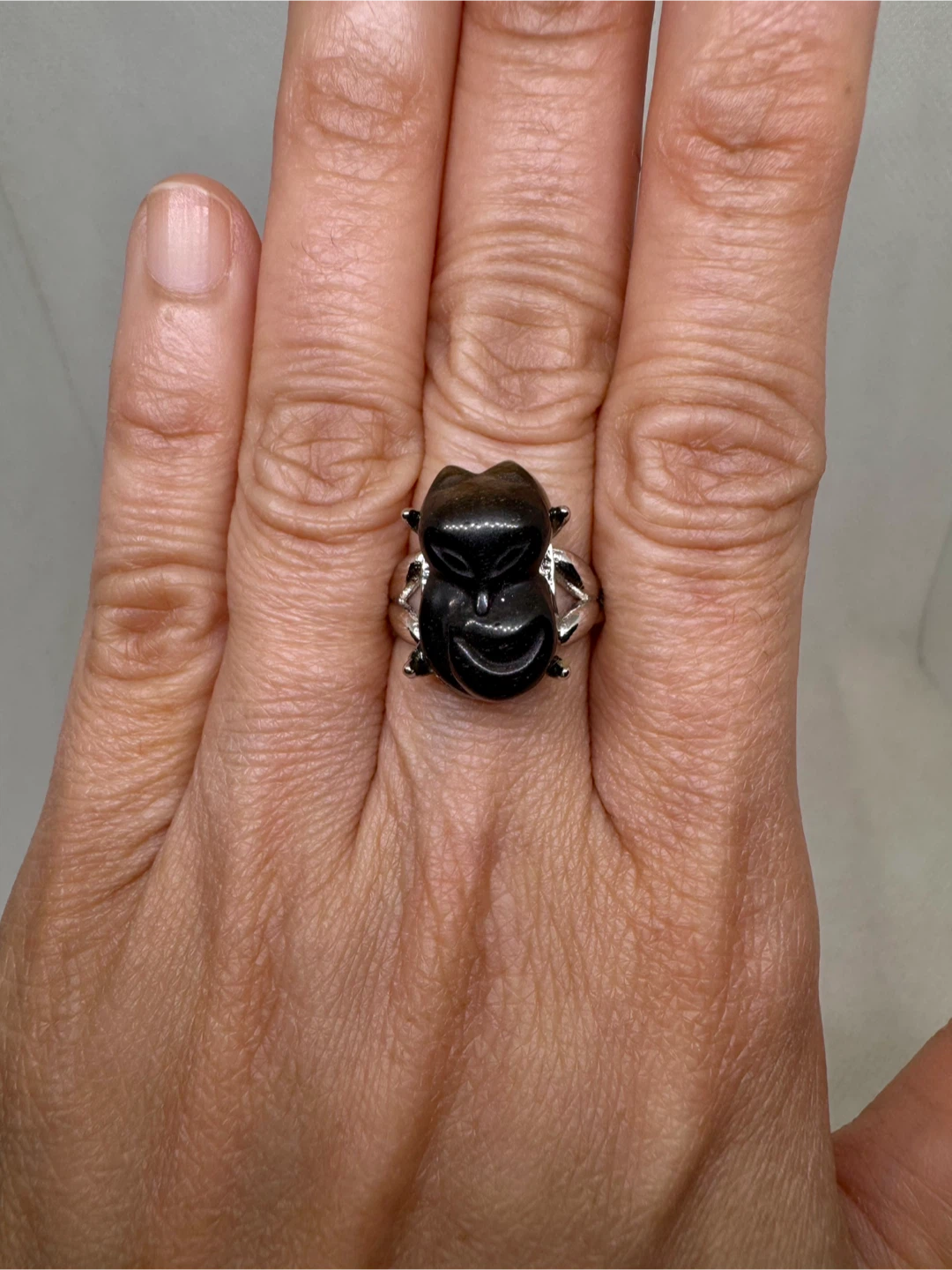 Golden Obsidian Fox Ring - photo 5
