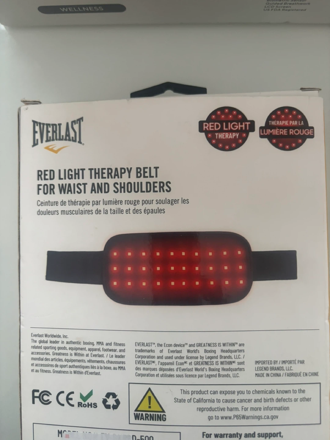Everlast Red Light Therapy Belt for Waist and Shoulders - photo 2