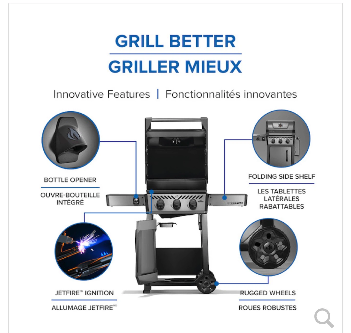 Napoleon Freestyle 365 Grey Burner Propane Gas Grill