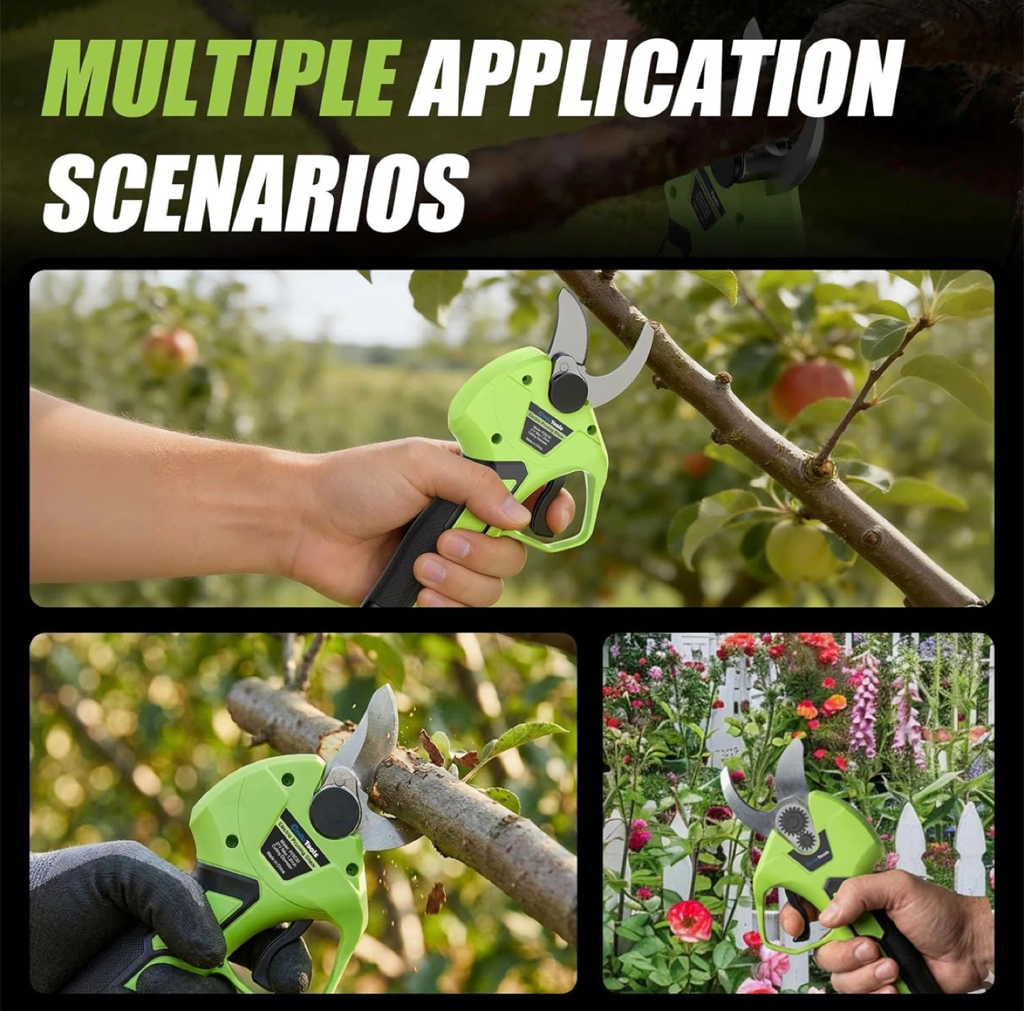 OndoTools 21V Cordless Electric Pruning Shears with 2 Batteries - photo 5