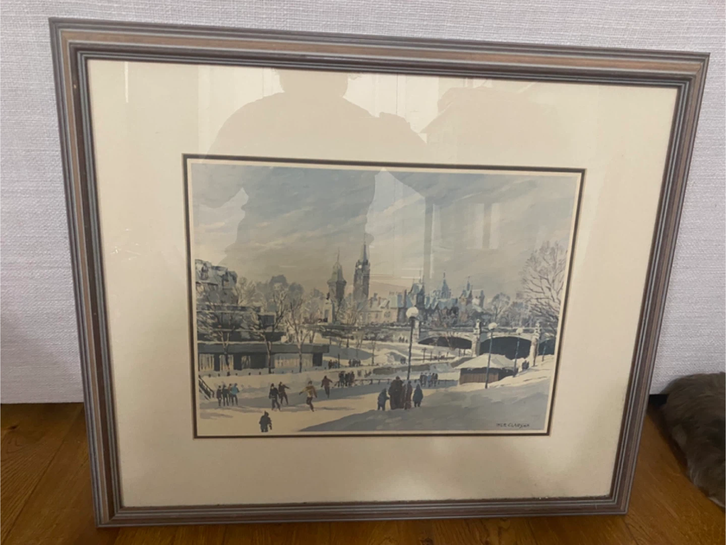 Framed Winter Cityscape Art Print