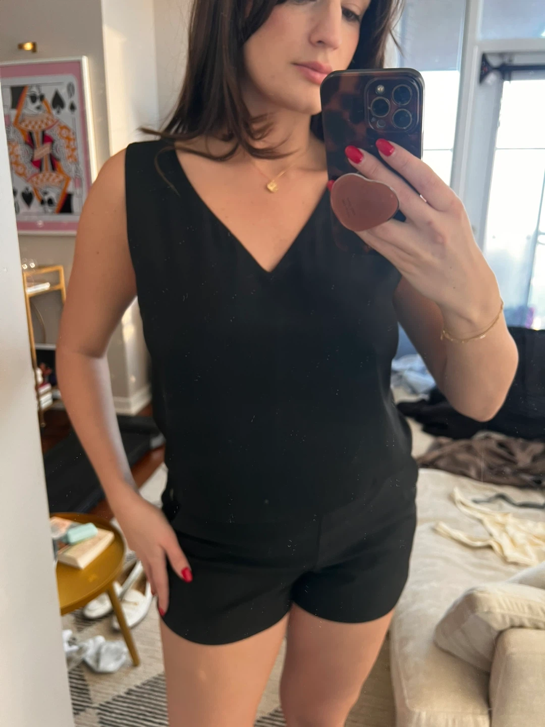 Artizia wildfires Black Sleeveless V-Neck Romper - photo 2