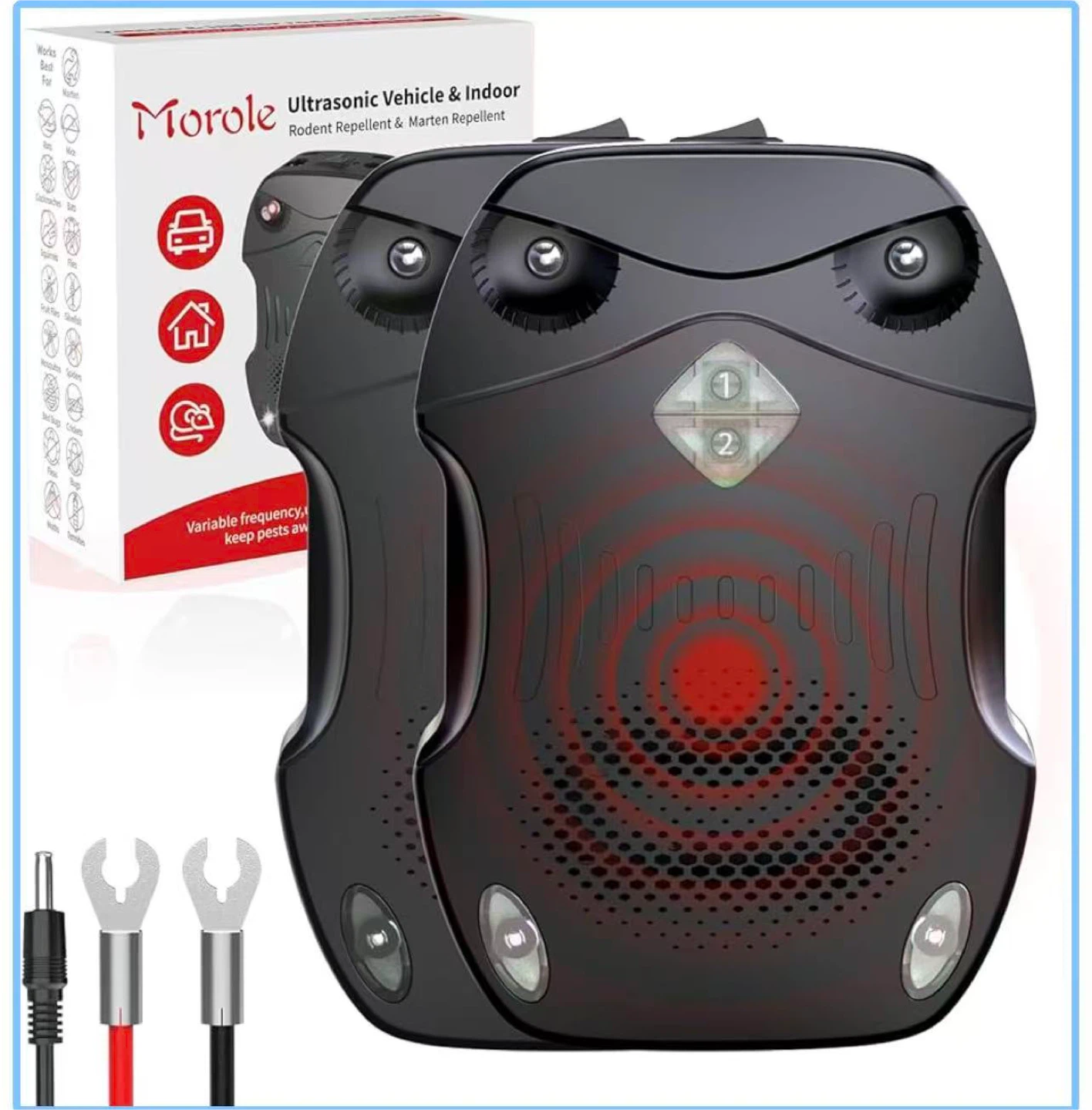 Ultrasonic Rodent & Marten Repeller - 2 Pack
