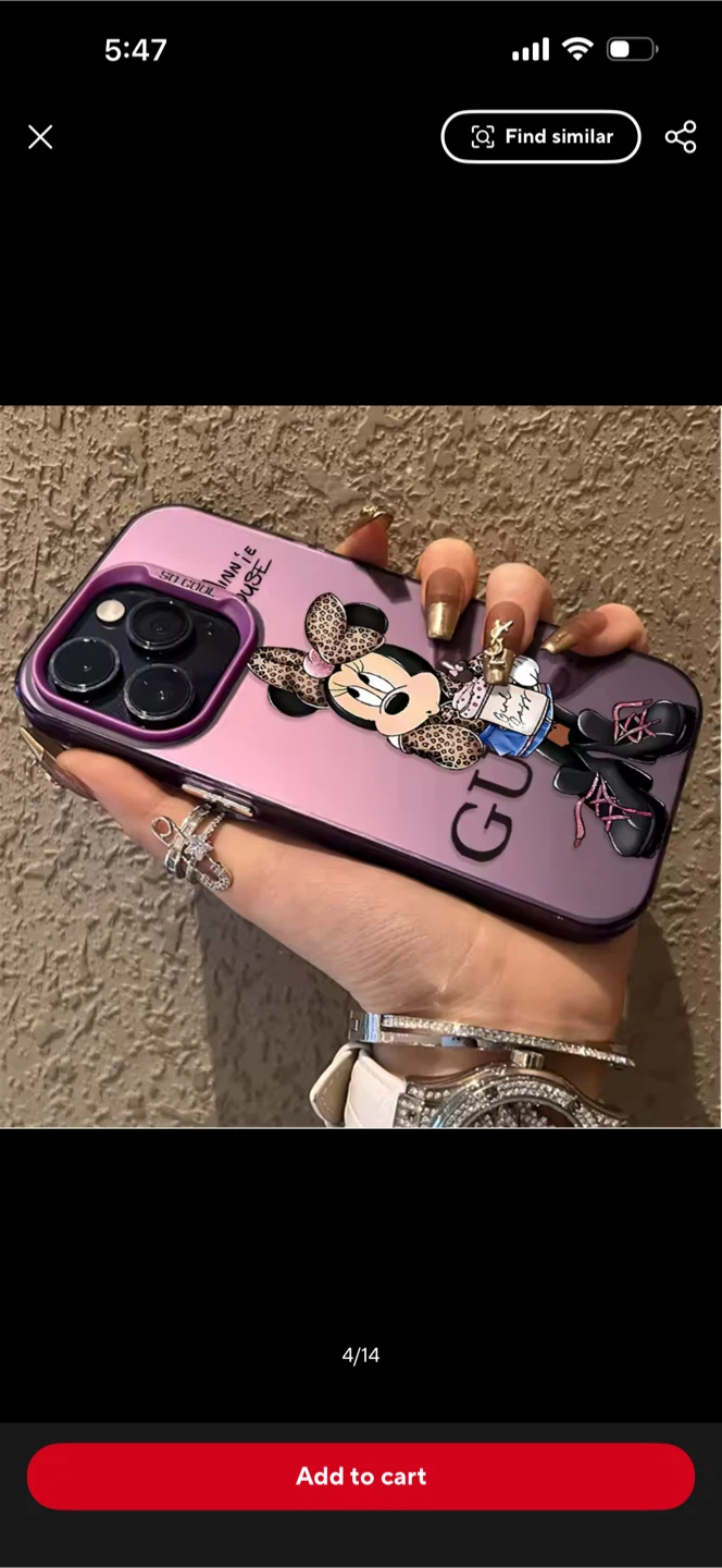 Purple Minnie Mouse Phone Case