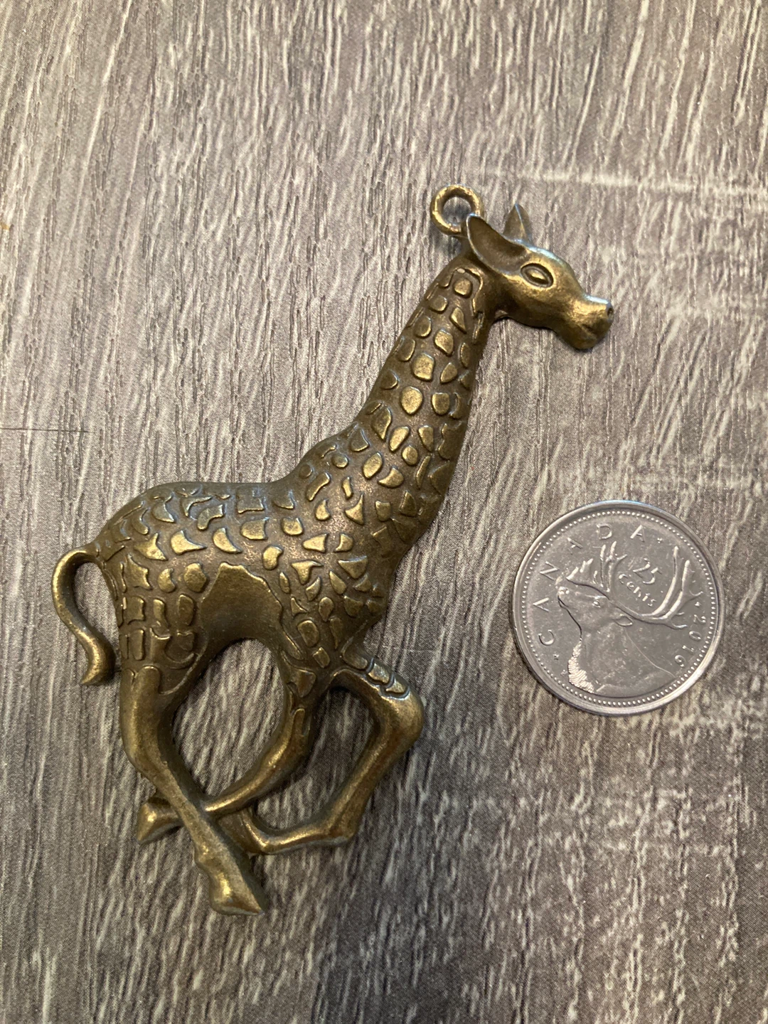 Brass Giraffe Pendant - photo 2