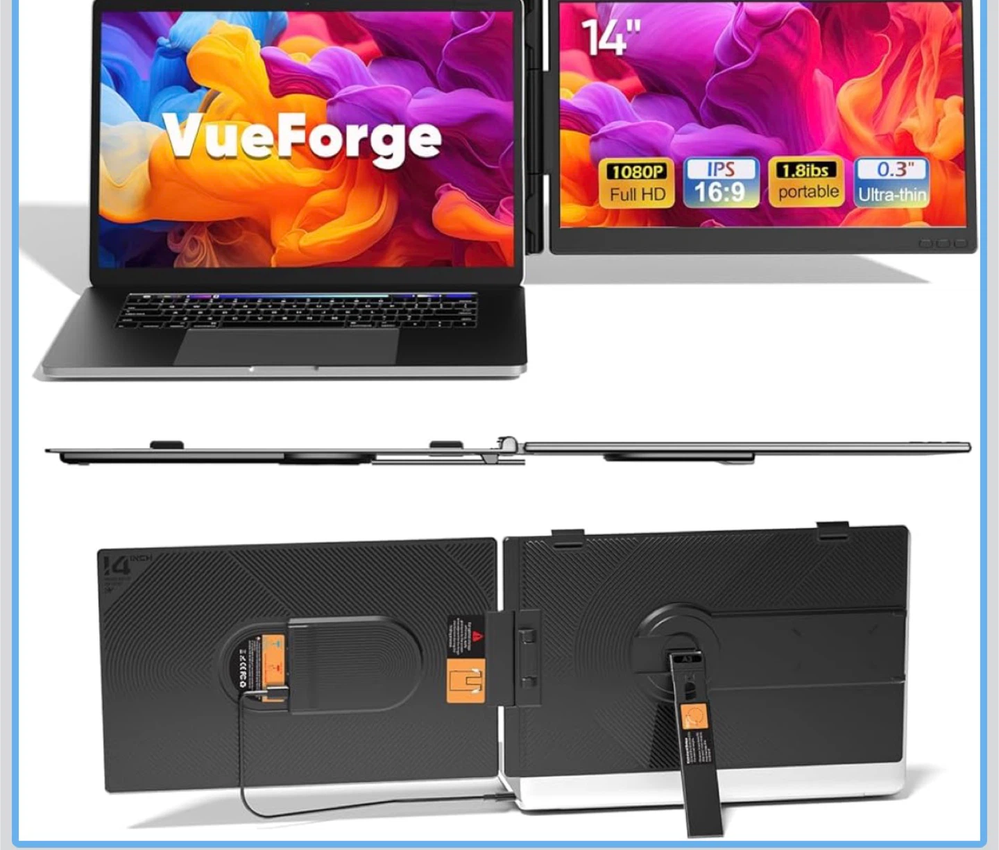 VueForge 14" Dual Screen Extender Monitor