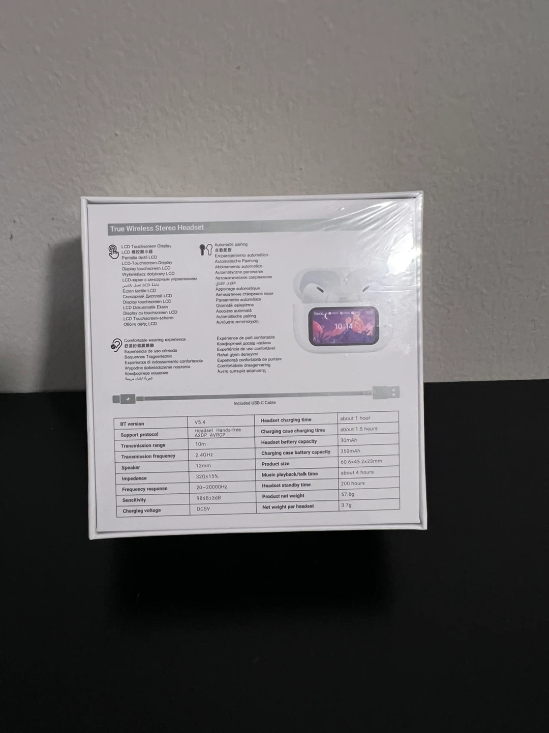 hoco. EW72 Lite LCD Color Touchscreen TWS Headset - photo 2