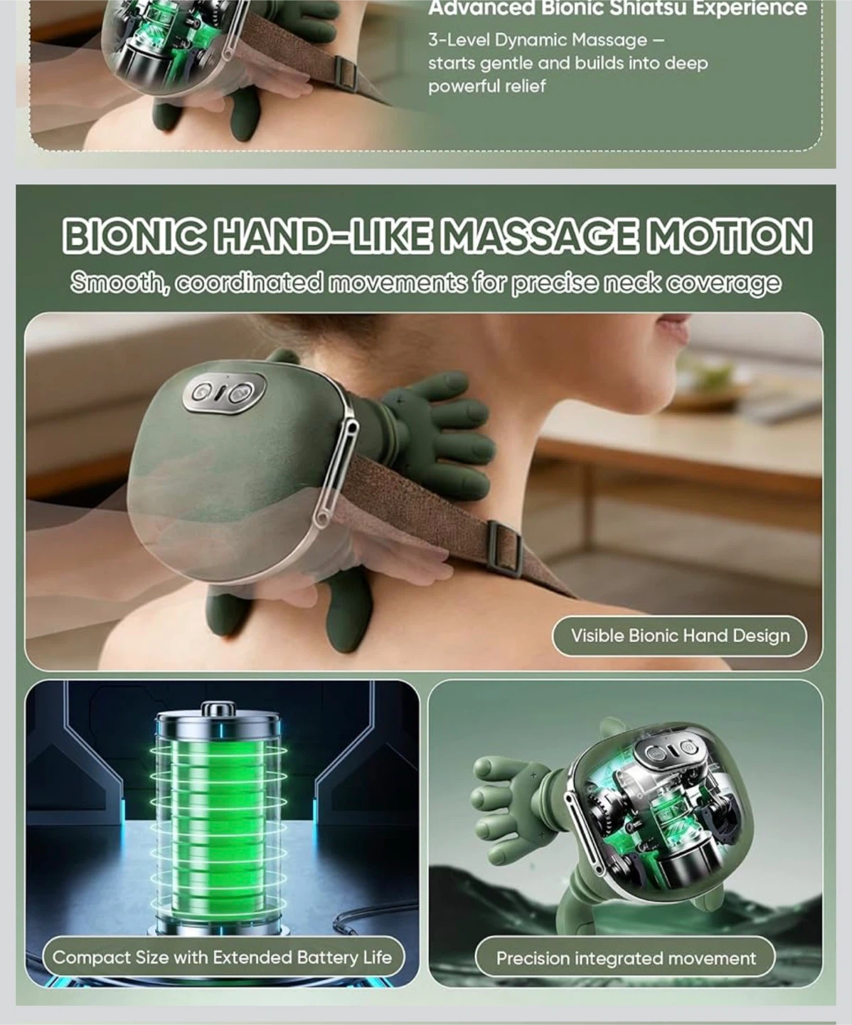 Bionic Neck Massager with Adjustable Heat - photo 2