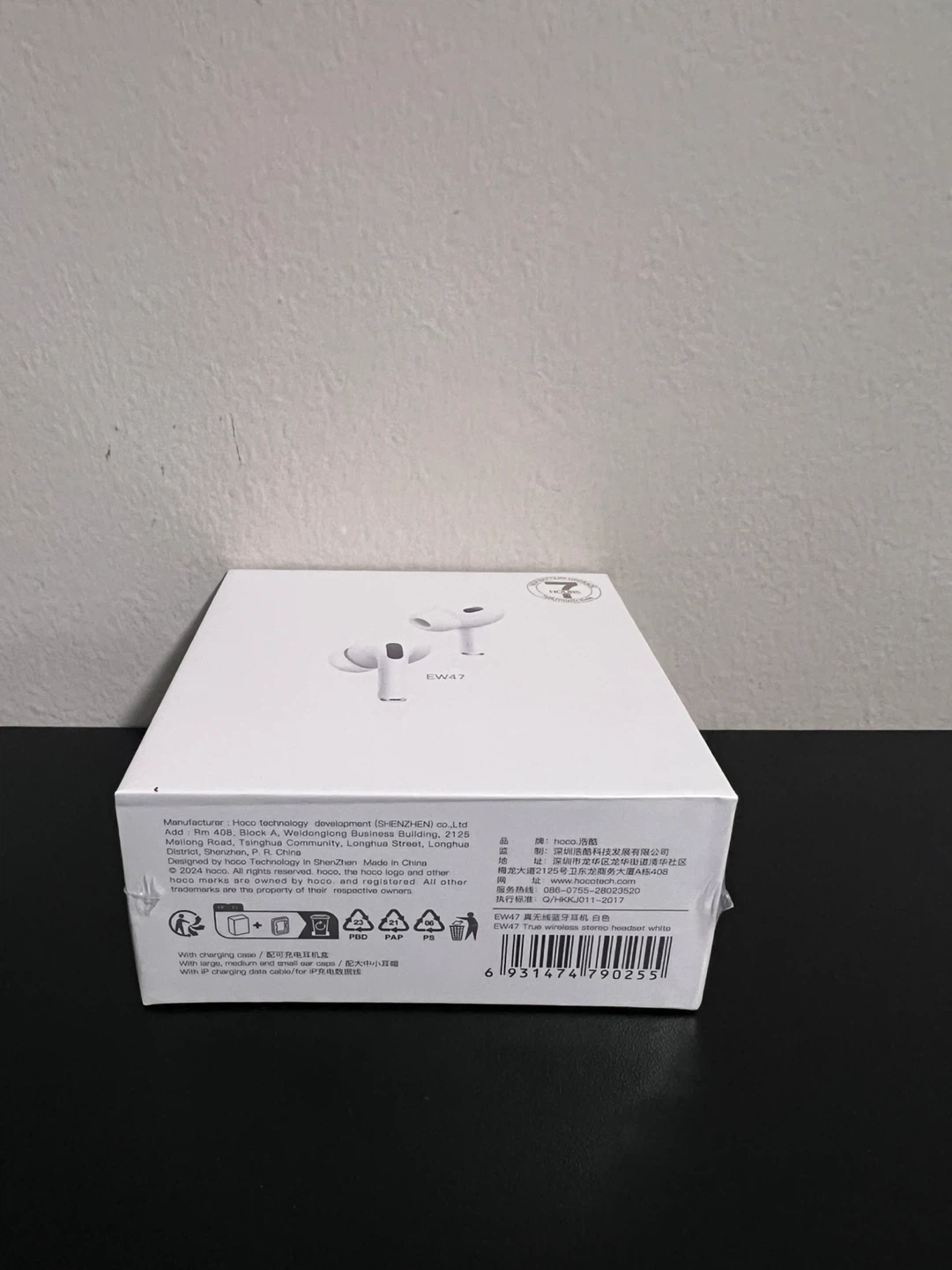 Hoco EW47 TWS Wireless Earbuds - White - photo 4