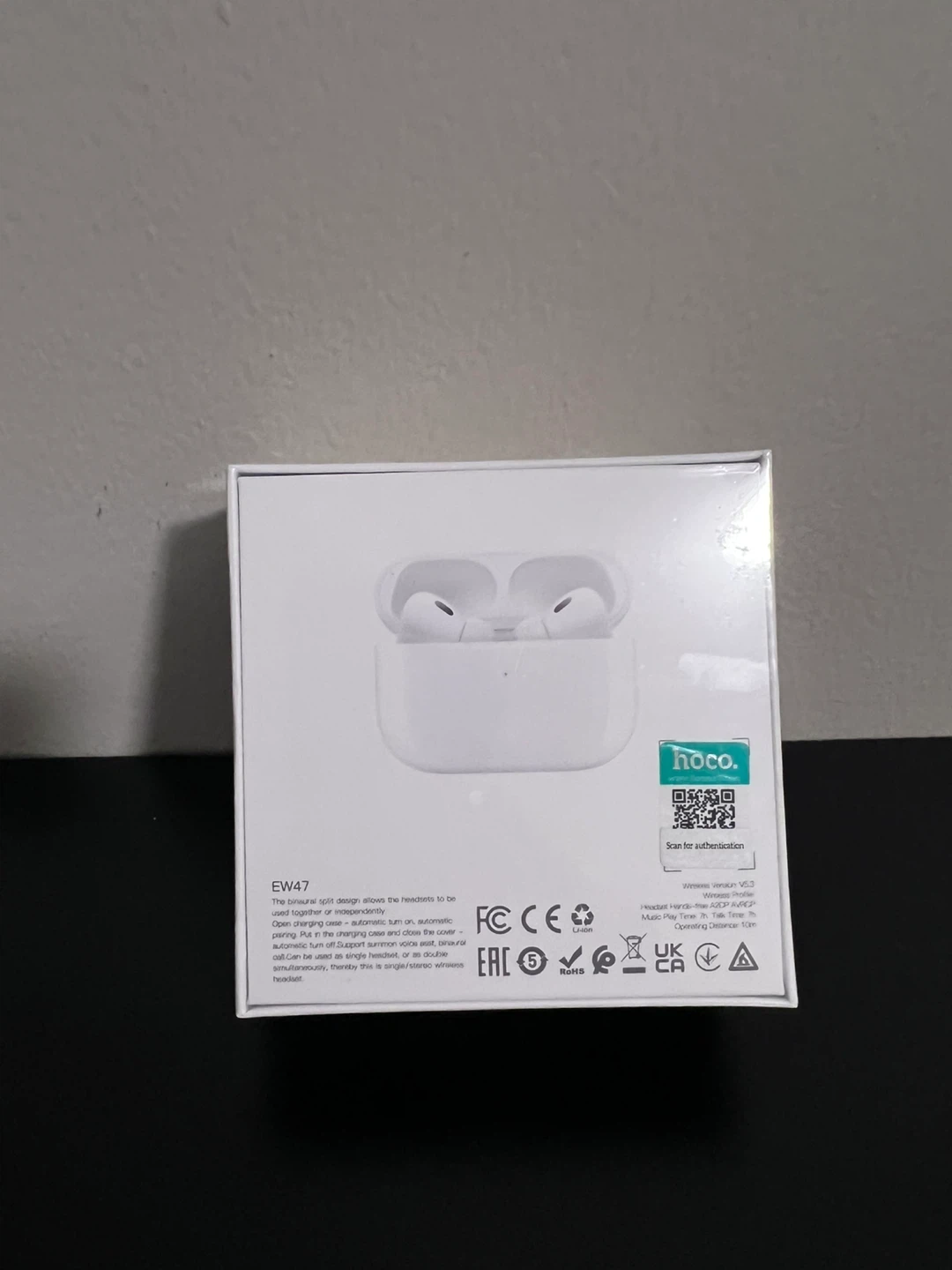 Hoco EW47 TWS Wireless Earbuds - White - photo 2