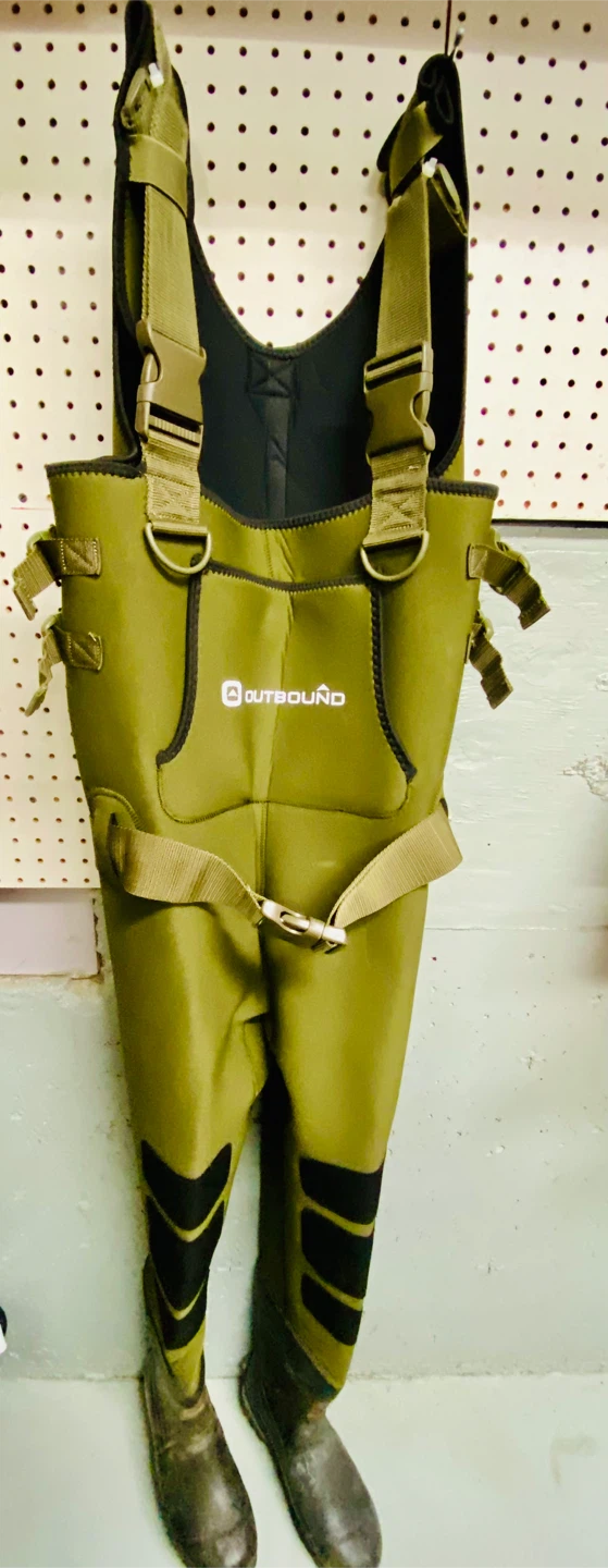 Outbound Neoprene Chest Waders – Size 8 – Like New (Worn Once)