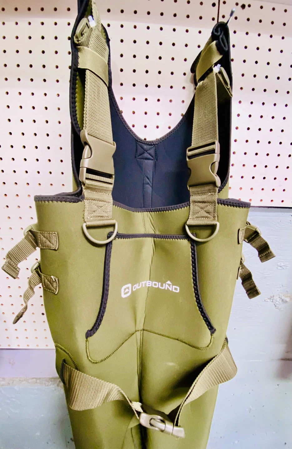 Outbound Neoprene Chest Waders – Size 8 – Like New (Worn Once) - photo 2