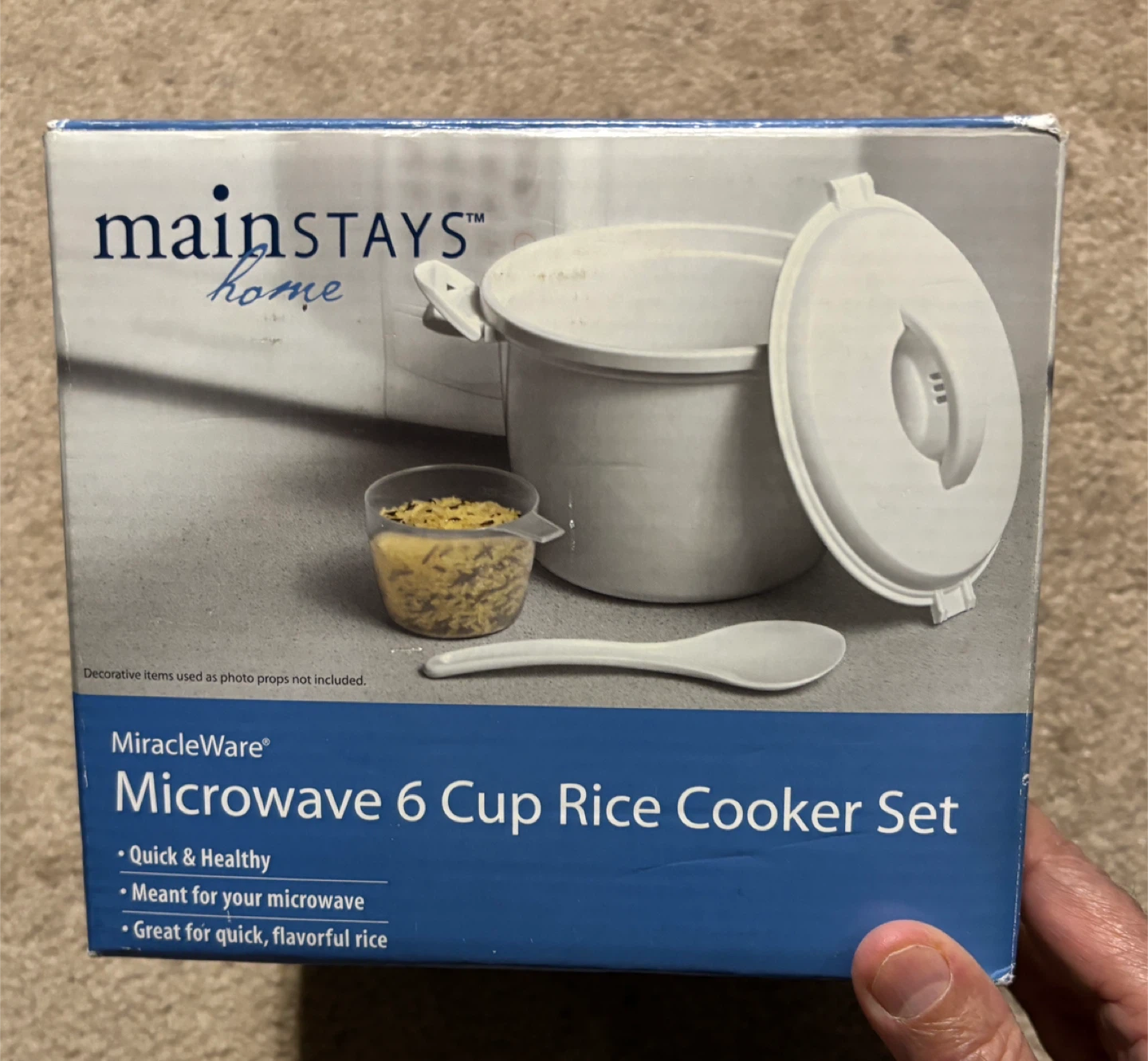 Brand new Microwave 6-cup Rice Cooker Set by MiracleWare❤️