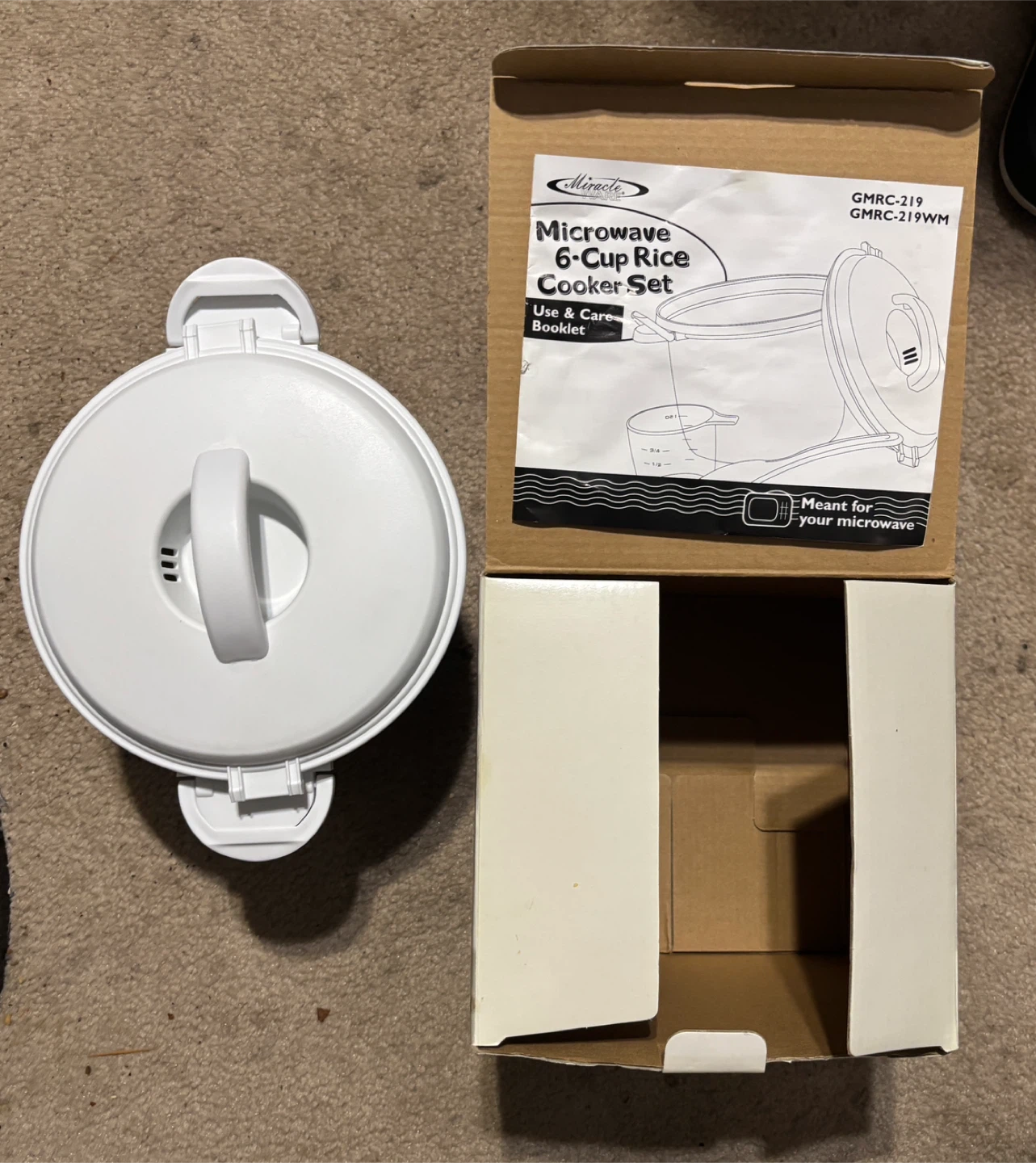 Brand new Microwave 6-cup Rice Cooker Set by MiracleWare❤️ - photo 3