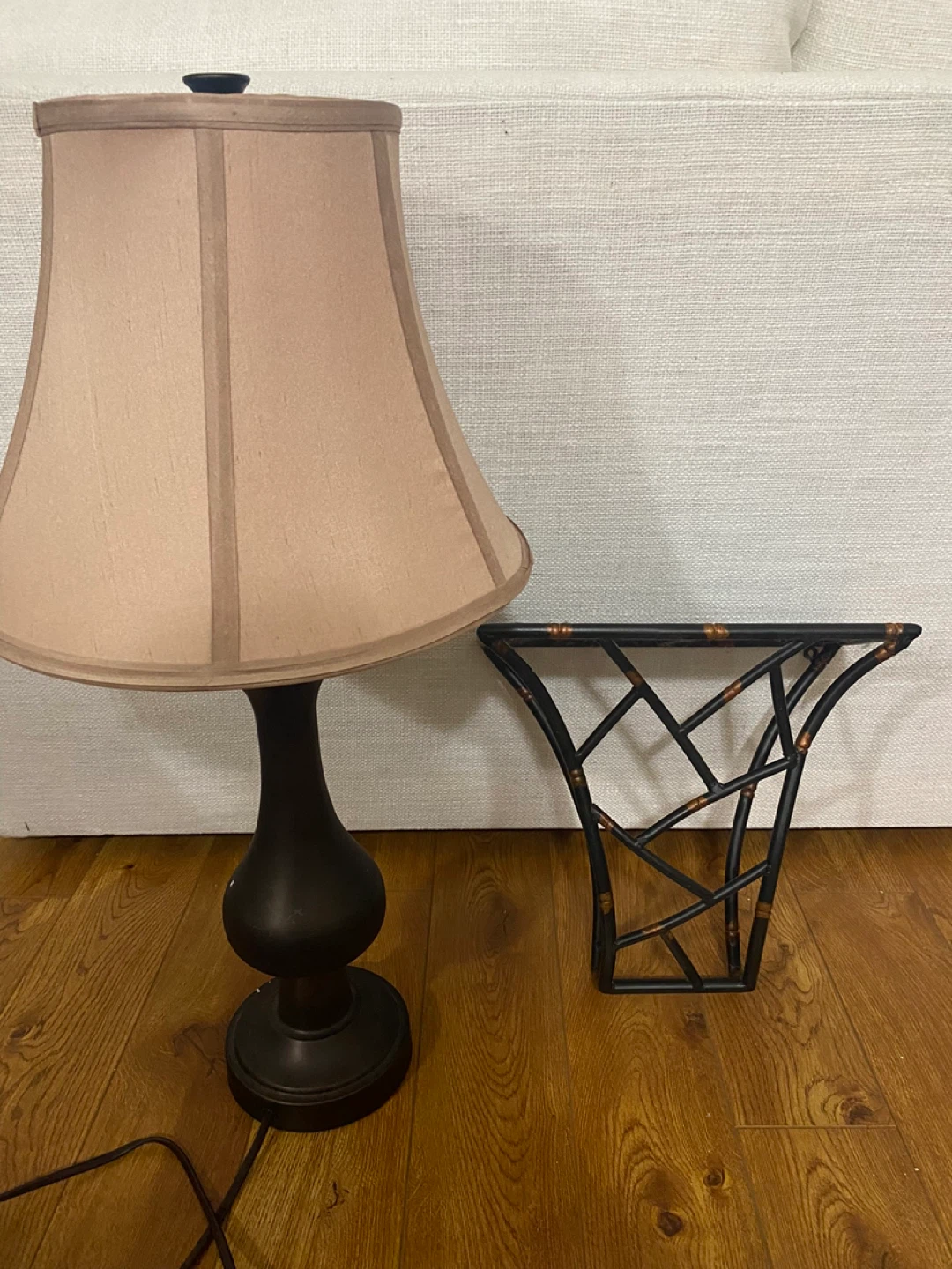 Table Lamp and Magazine Rack Set