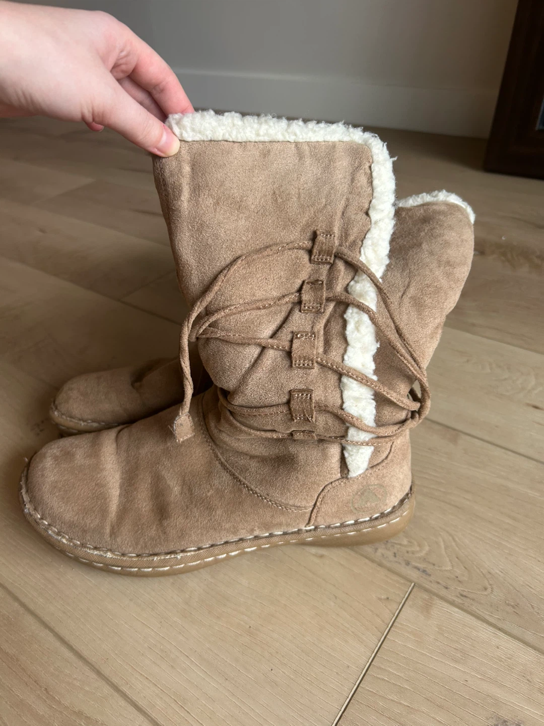 Brown Suede Winter Boots with Sherpa Lining - photo 2