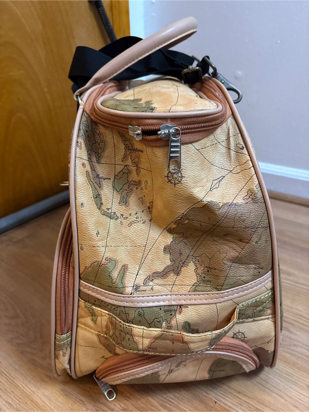 World Map Print Rolling Luggage Bag - photo 2