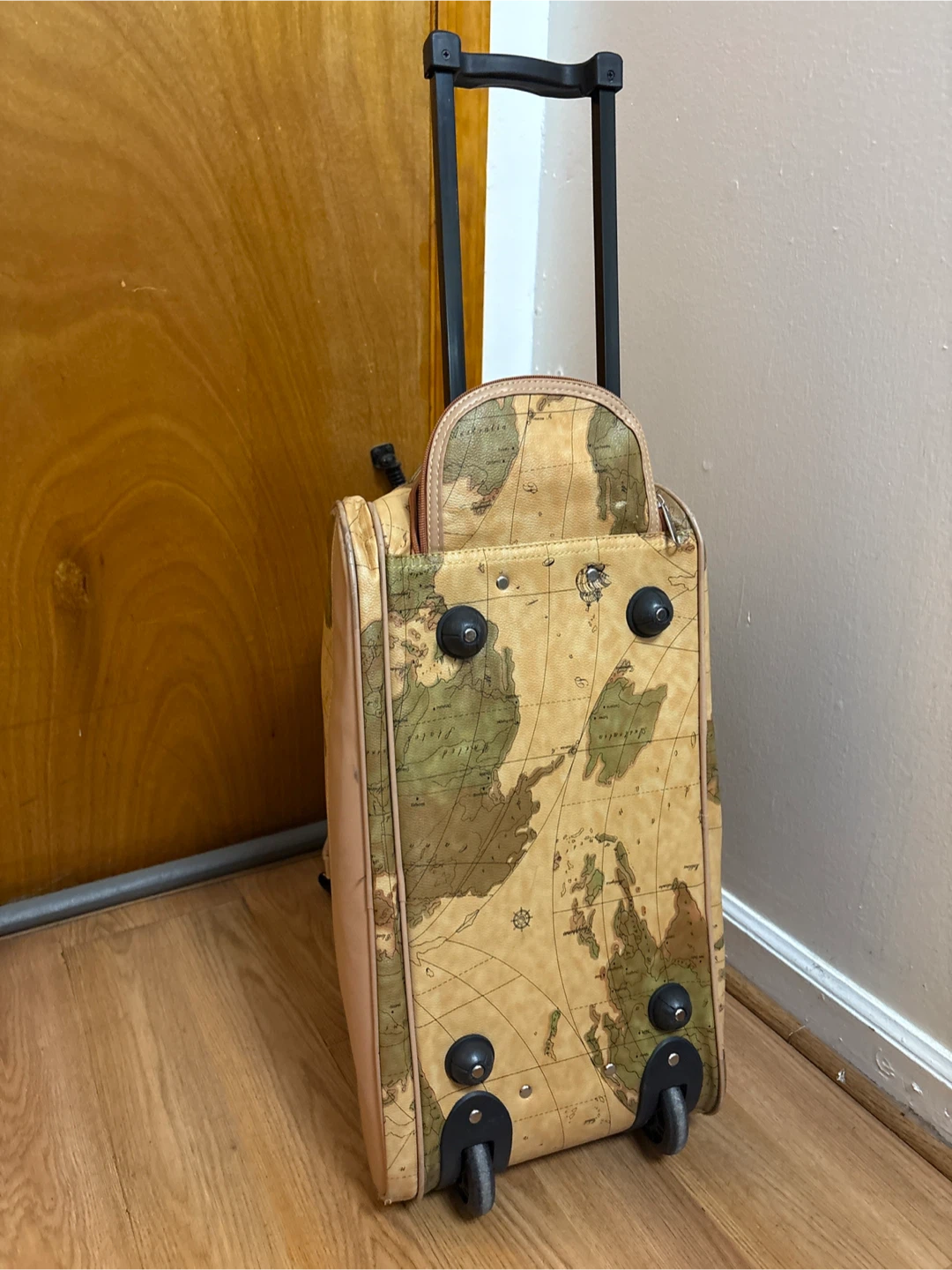World Map Print Rolling Luggage Bag - photo 3