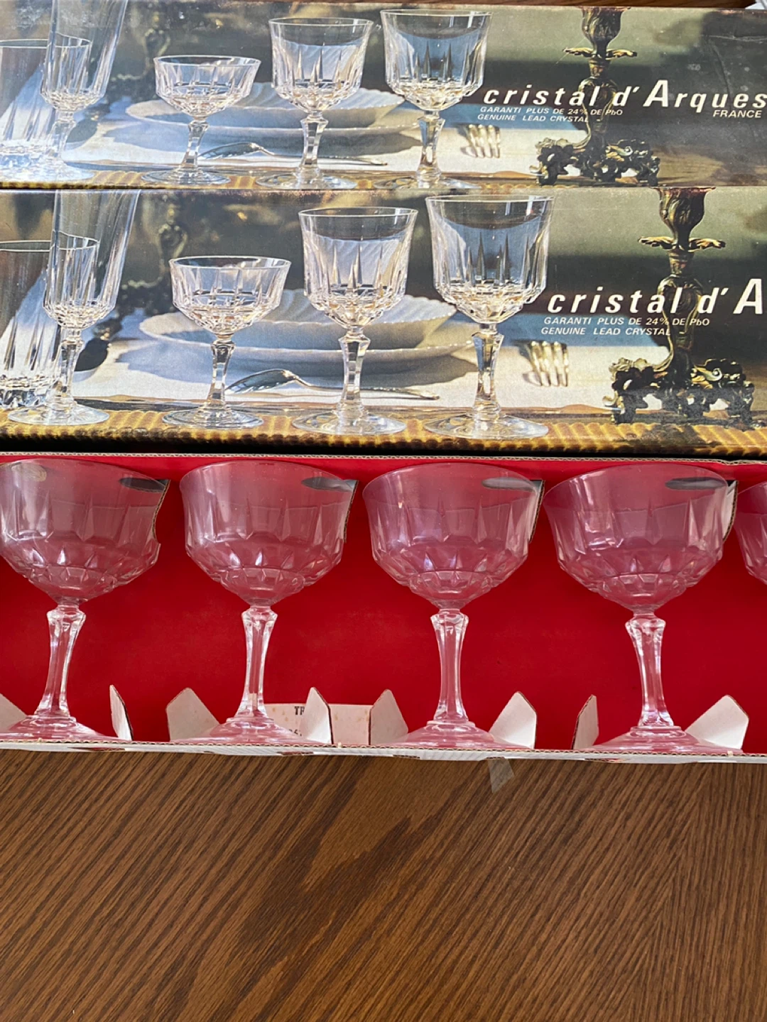 Cristal d'Arques Lead Crystal Wine Glasses