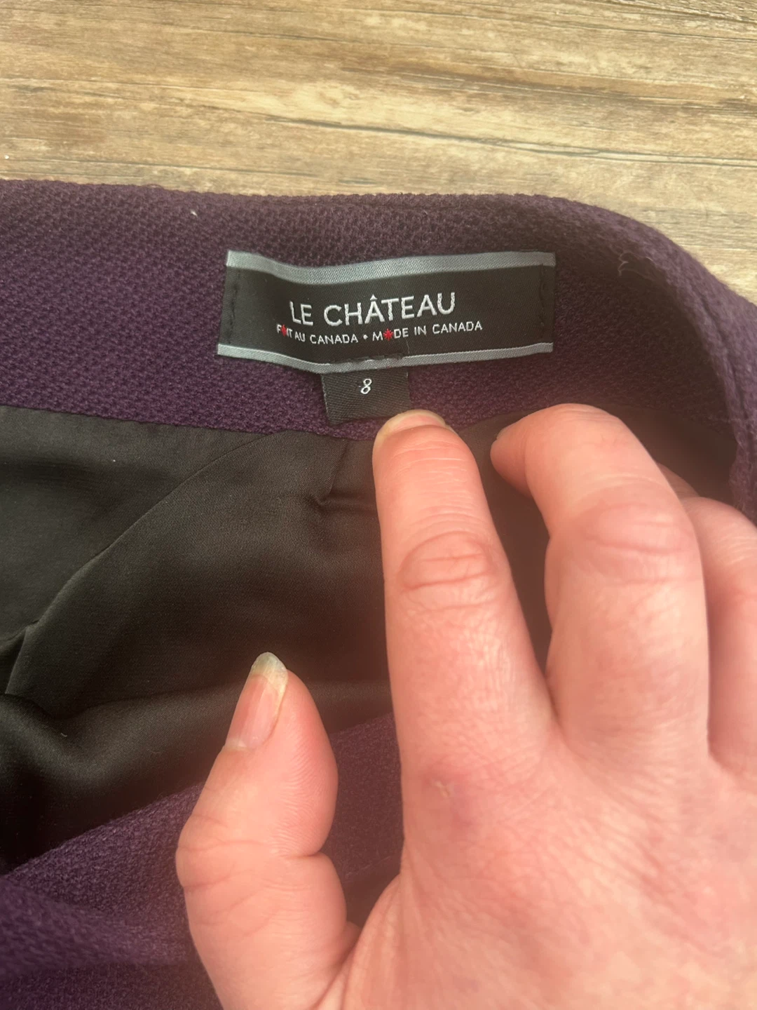 Le Château Purple Pencil Skirt Size 8 - photo 3