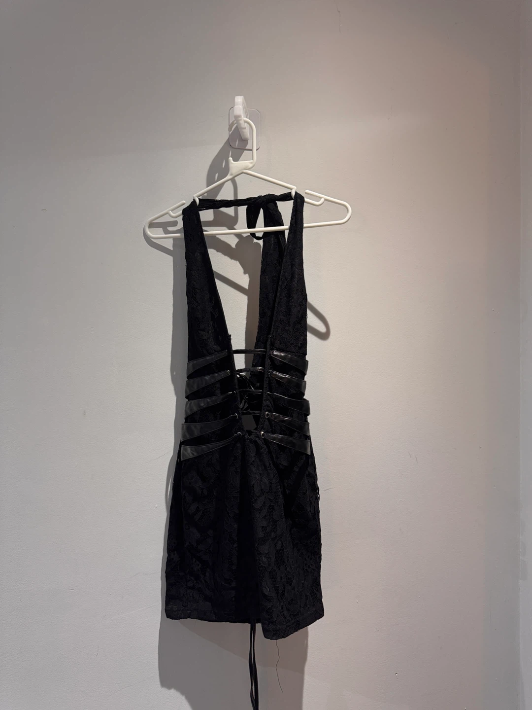 fashion nova Black Lace Halter Mini Dress - photo 2
