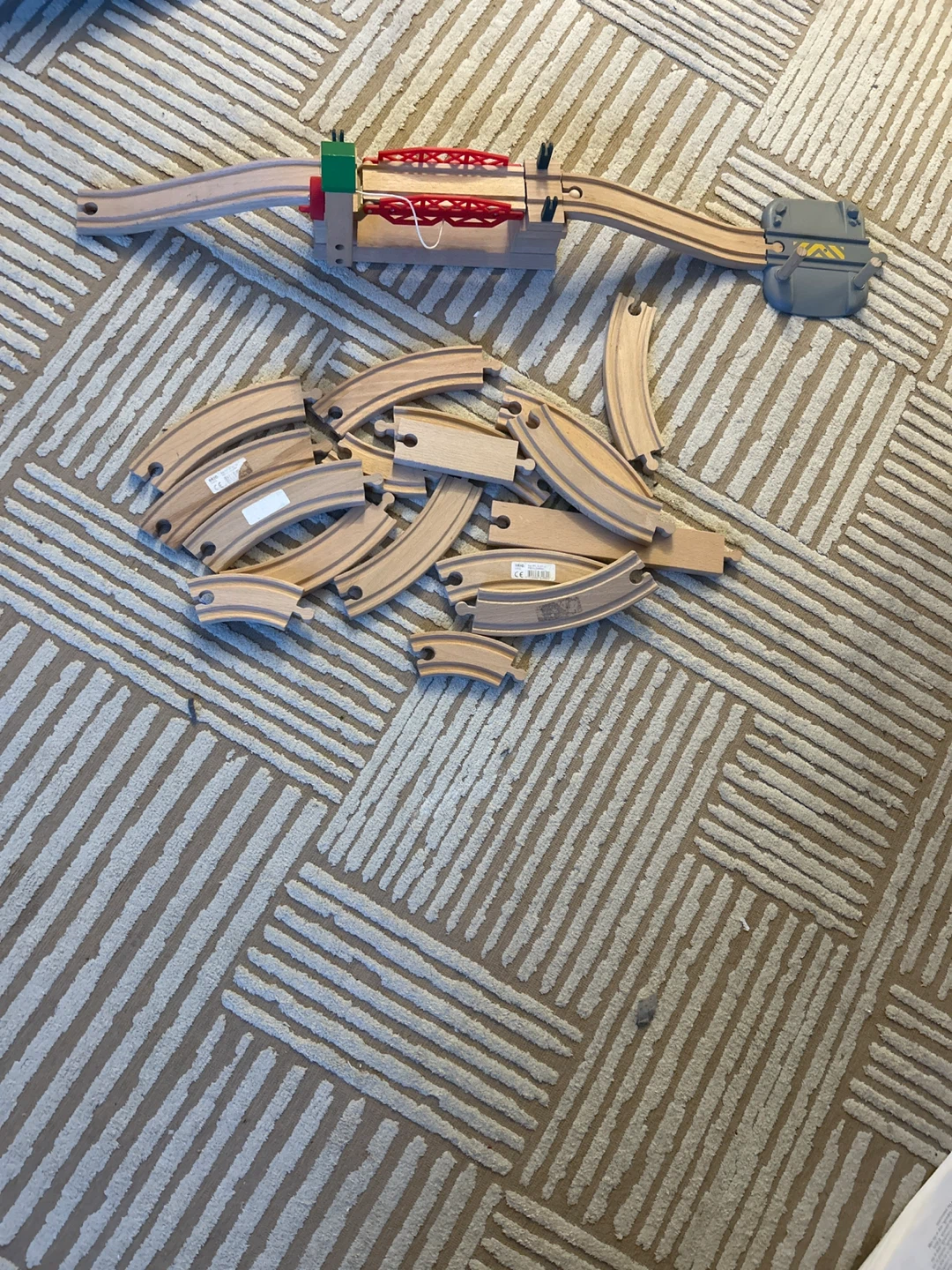 Wooden Train Track Set