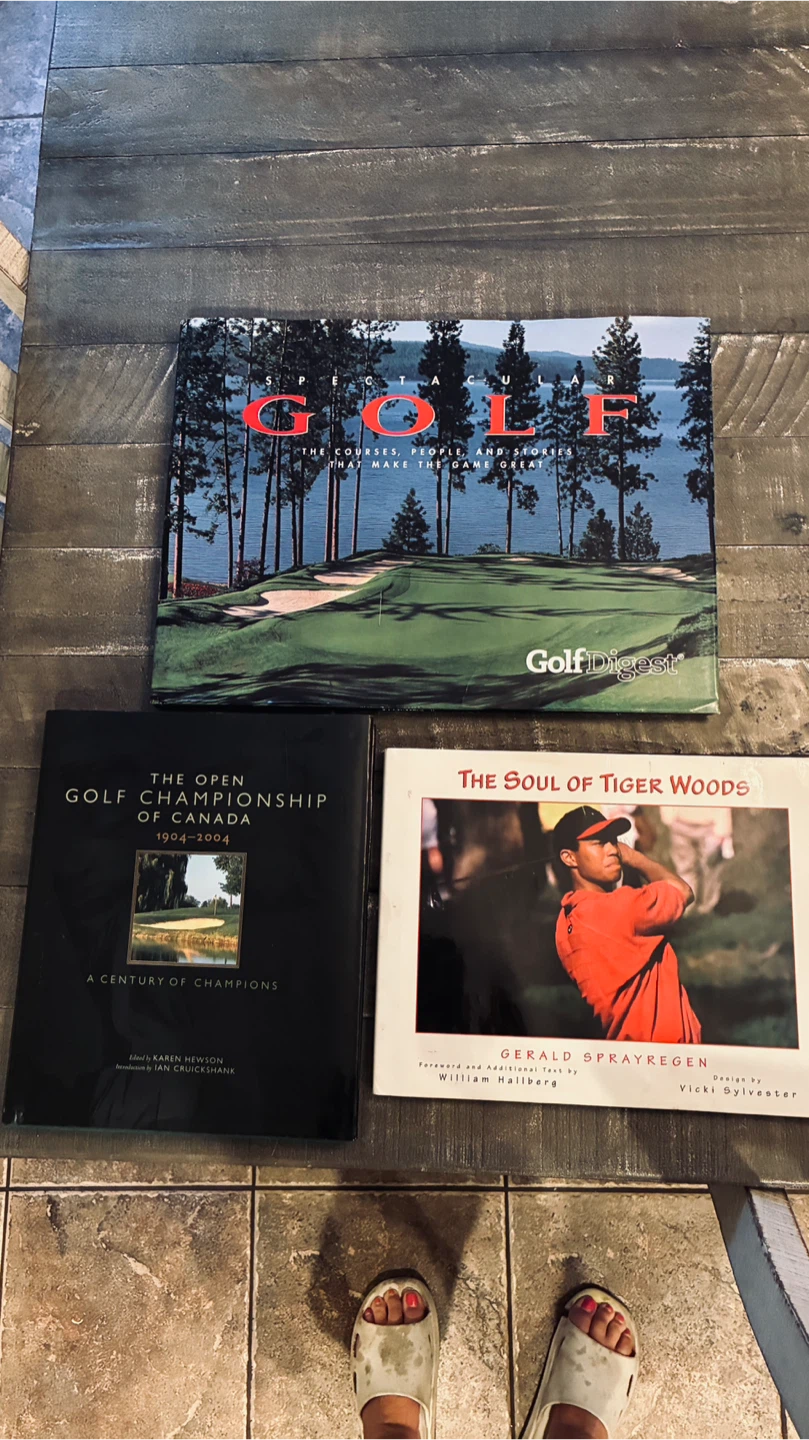 3 gorgeous hardcover golf sports collector books