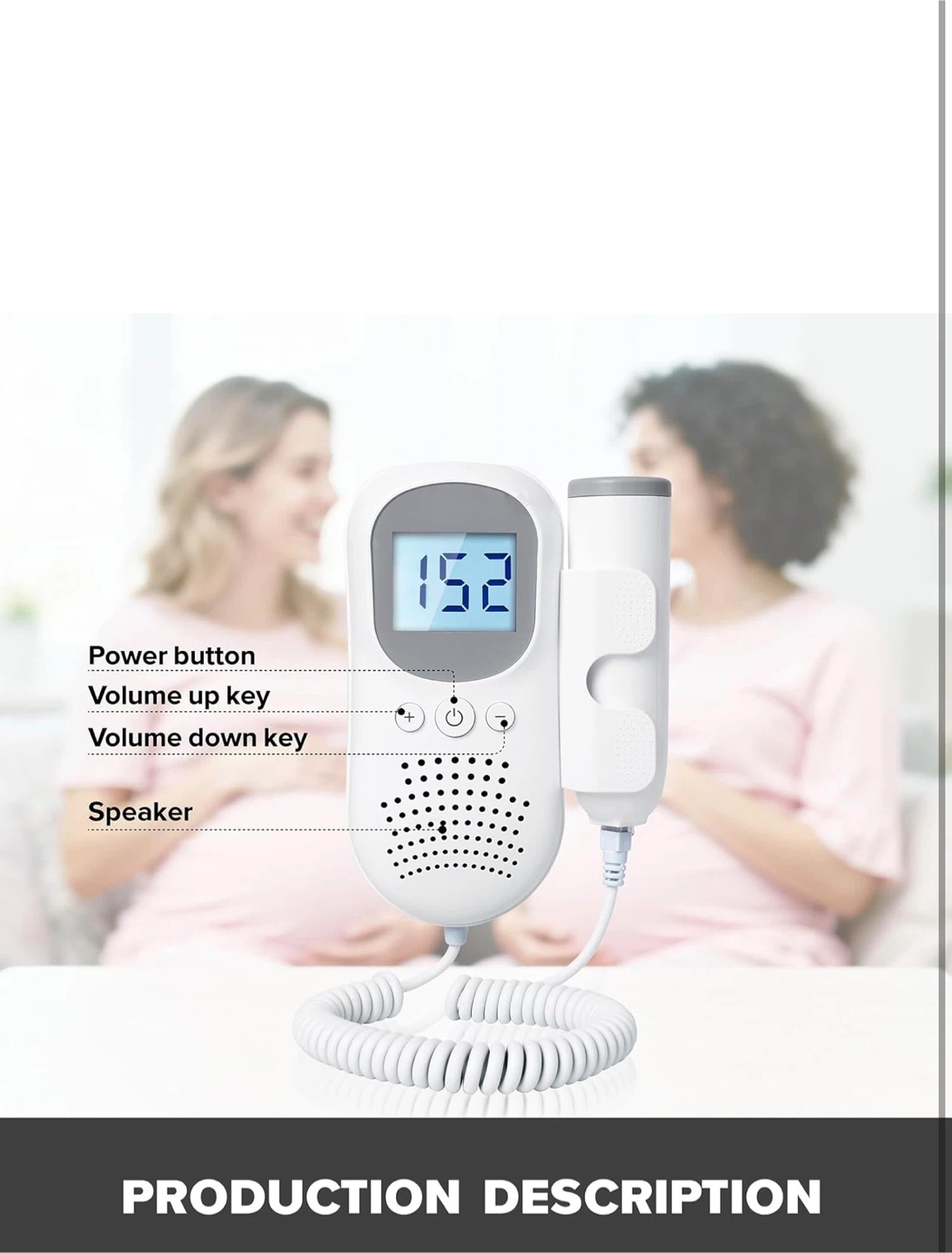 Portable Fetal Doppler Heart Rate Monitor - 3.0MHz - photo 2