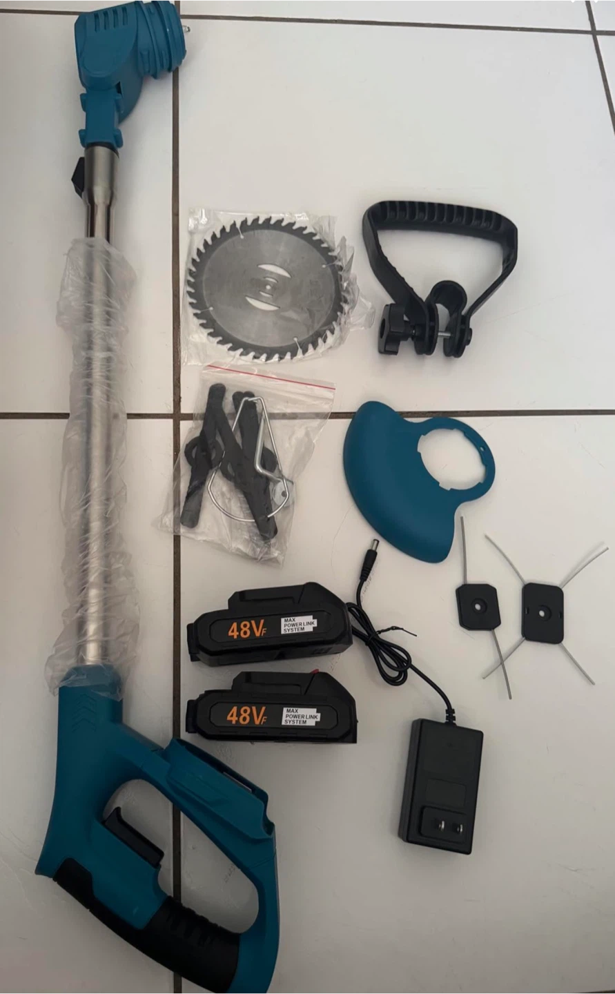 48V Cordless String Trimmer Weed Eater with Saw Blade