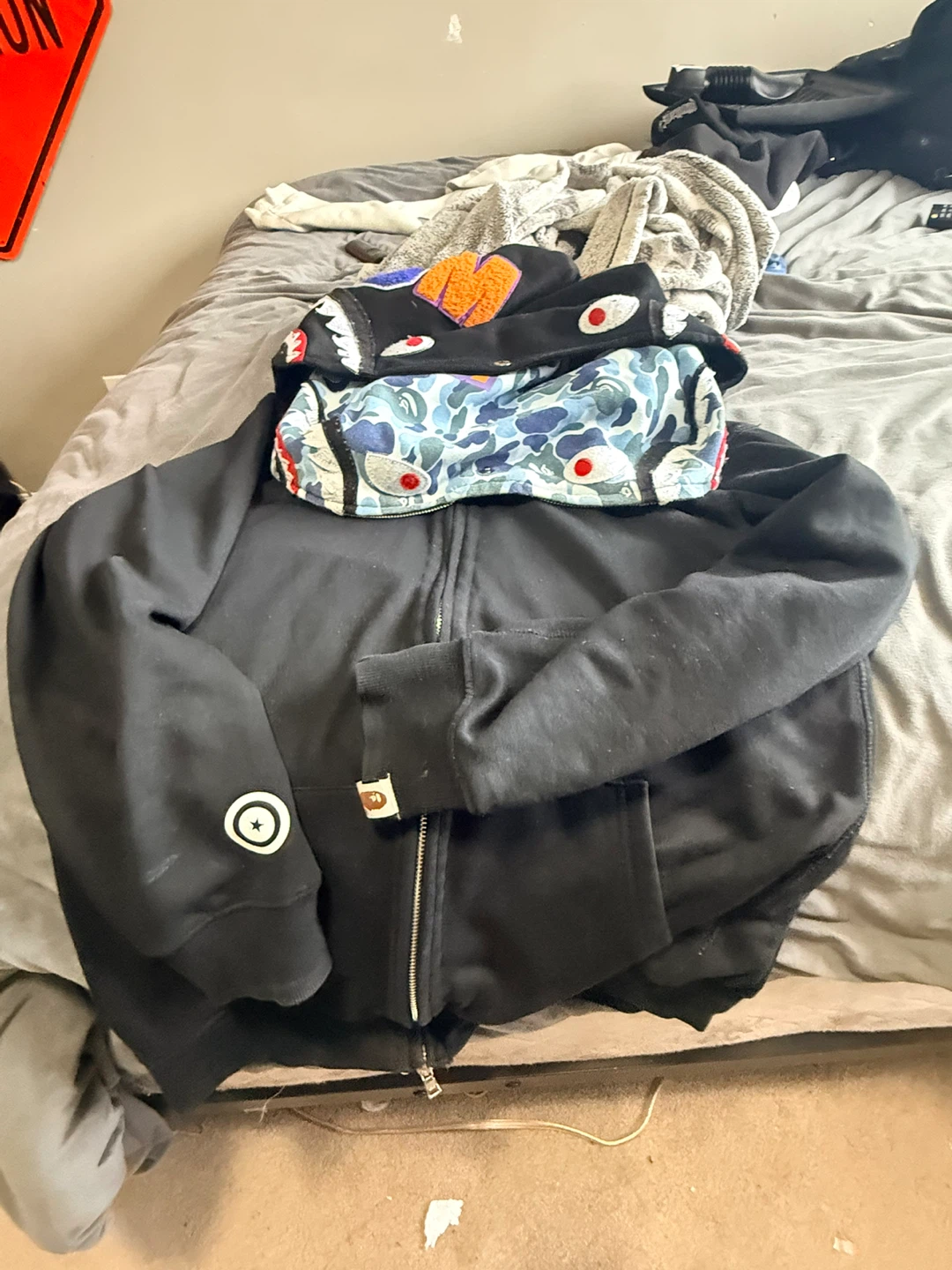 BAPE Full Zip Shark Hoodie double hood