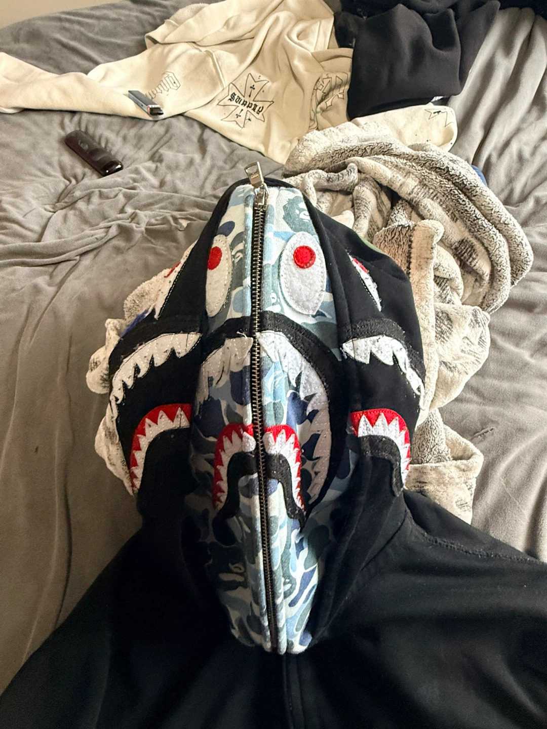 BAPE Full Zip Shark Hoodie double hood - photo 3