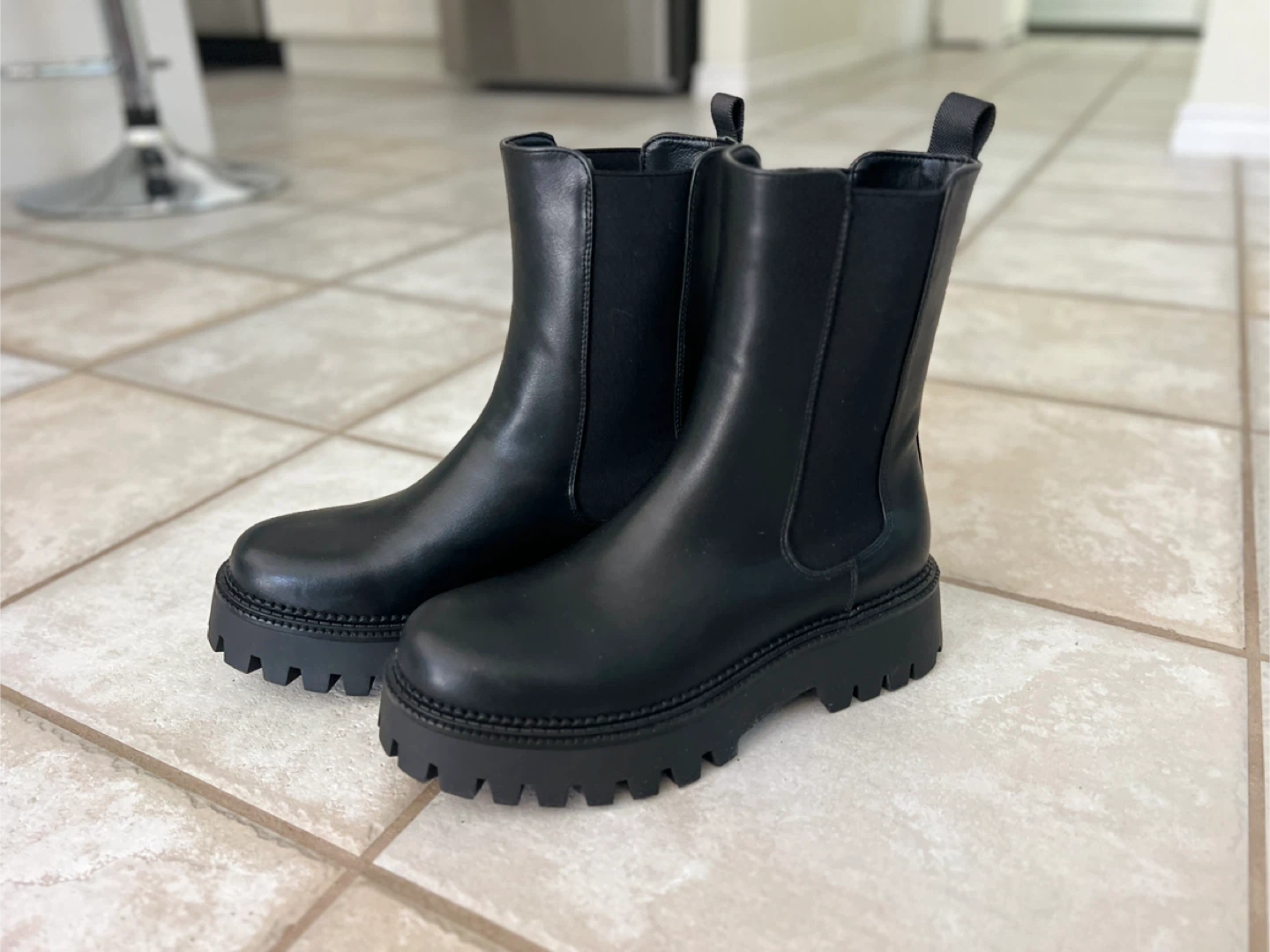 Steve Madden AMIE Black Leather Boots - photo 2