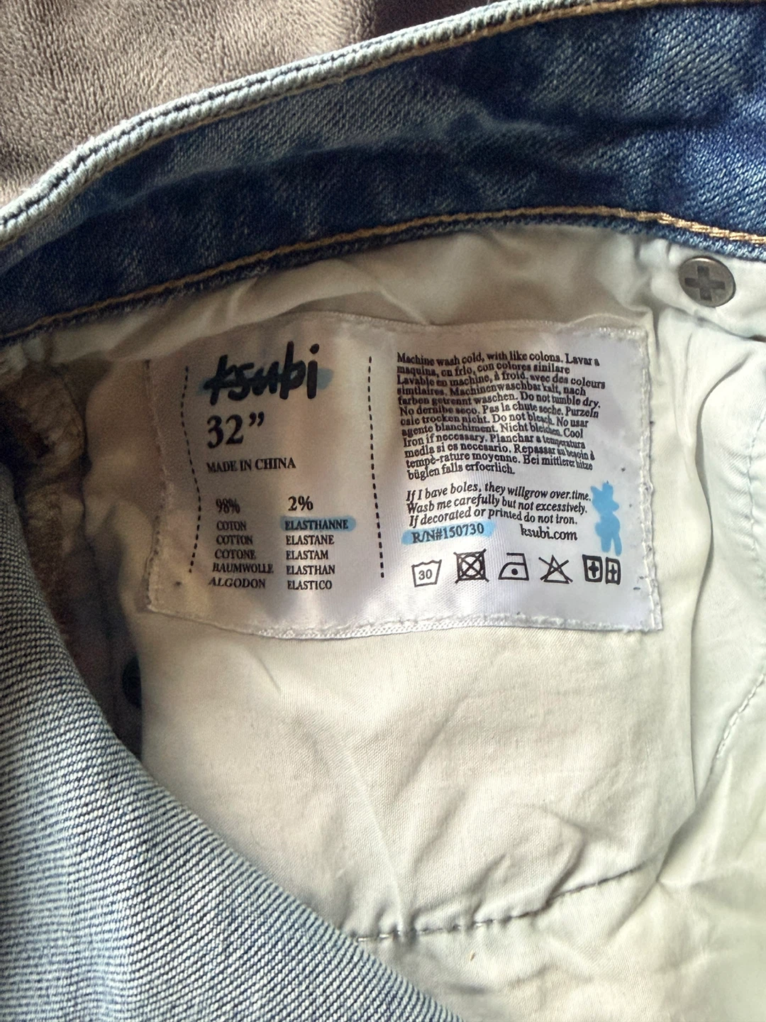 Ksubi Distressed Light Wash Jeans - Size 32 - photo 5