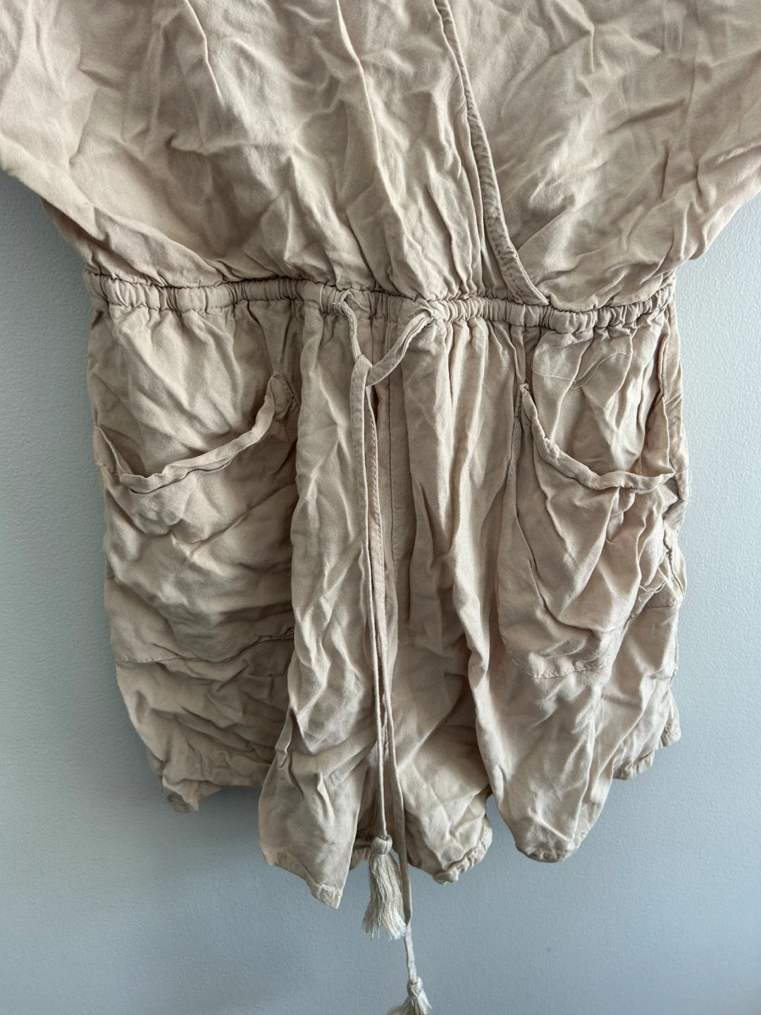 Toxik3 Women's Tan Wrap Romper Size M - photo 5
