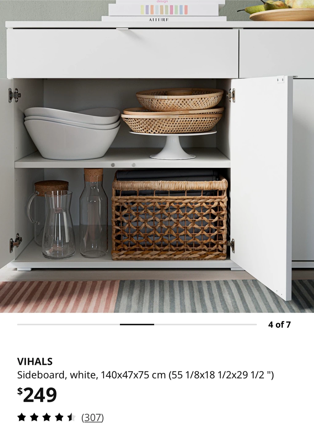 IKEA Cupboard (VIHALS)/Storage Unit - White - photo 5