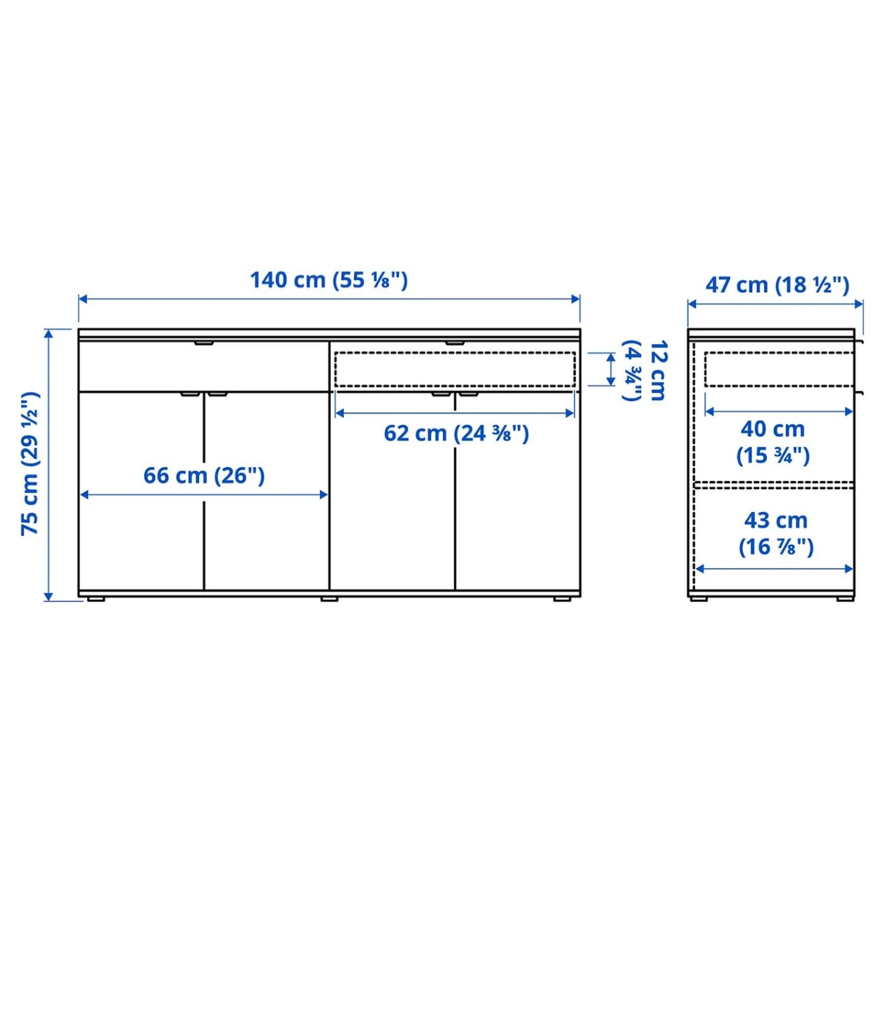 IKEA Cupboard (VIHALS)/Storage Unit - White - photo 4
