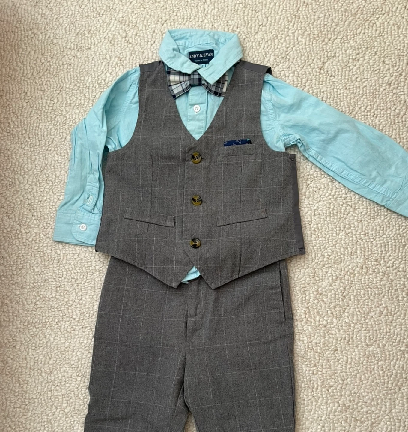 (2T) kids vest set Andy & Evan
