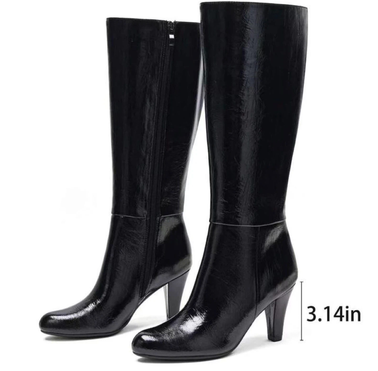 Black Knee-High Stiletto Boots - photo 4
