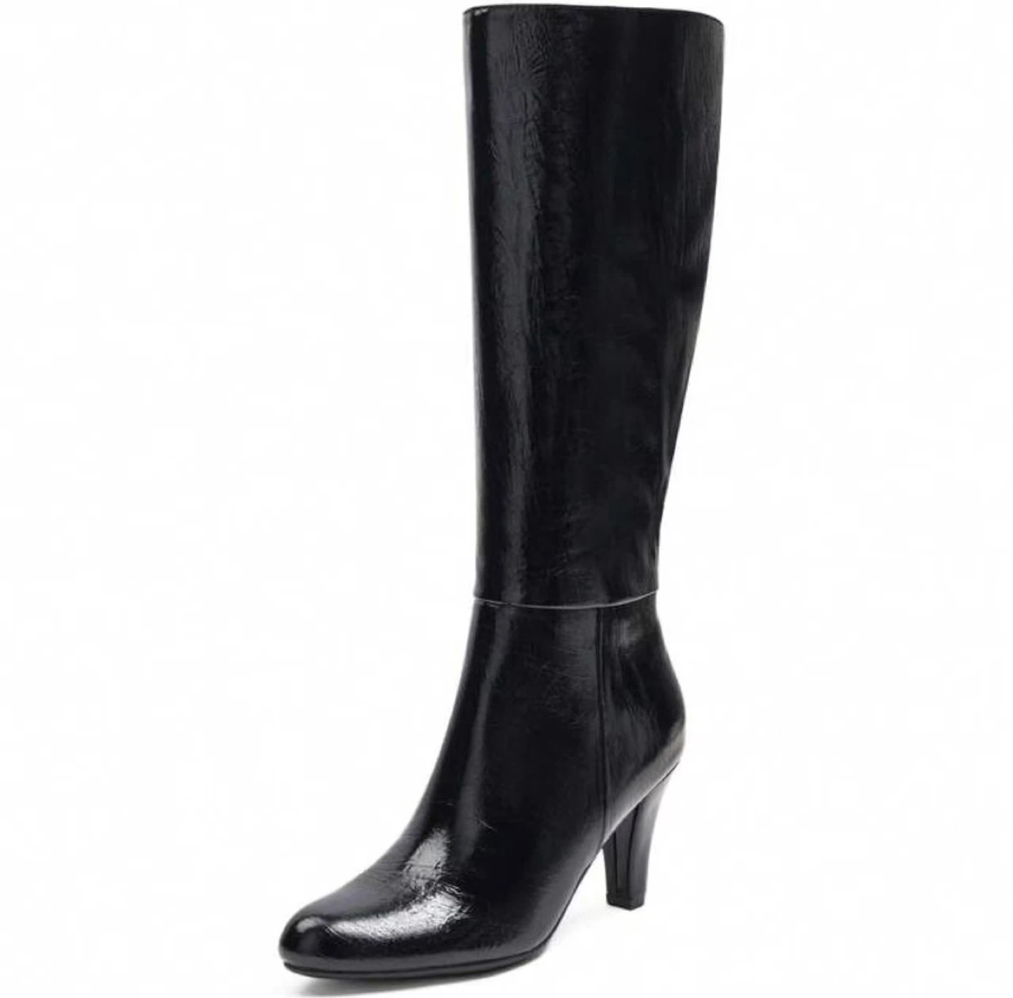 Black Knee-High Stiletto Boots