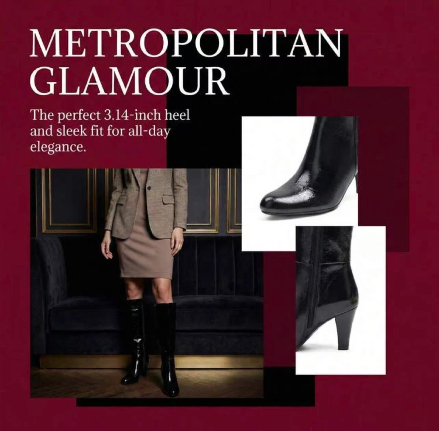 Black Knee-High Stiletto Boots - photo 3